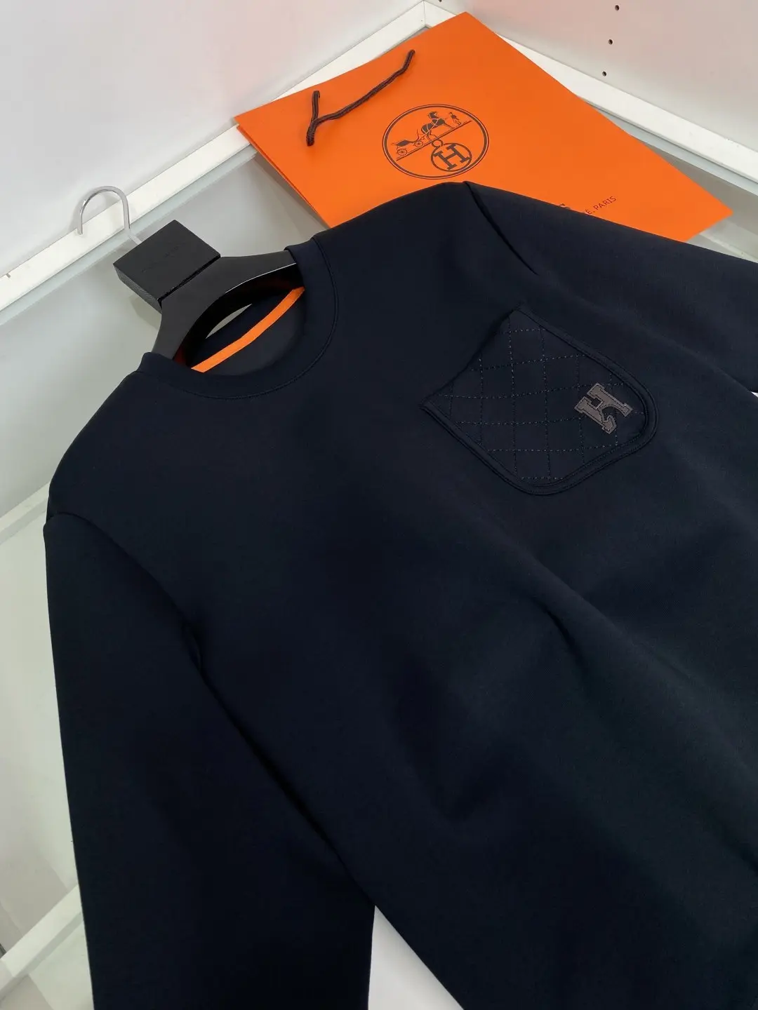 Embroidered Pocket Scuba Sweatshirt D13521490 — view 8