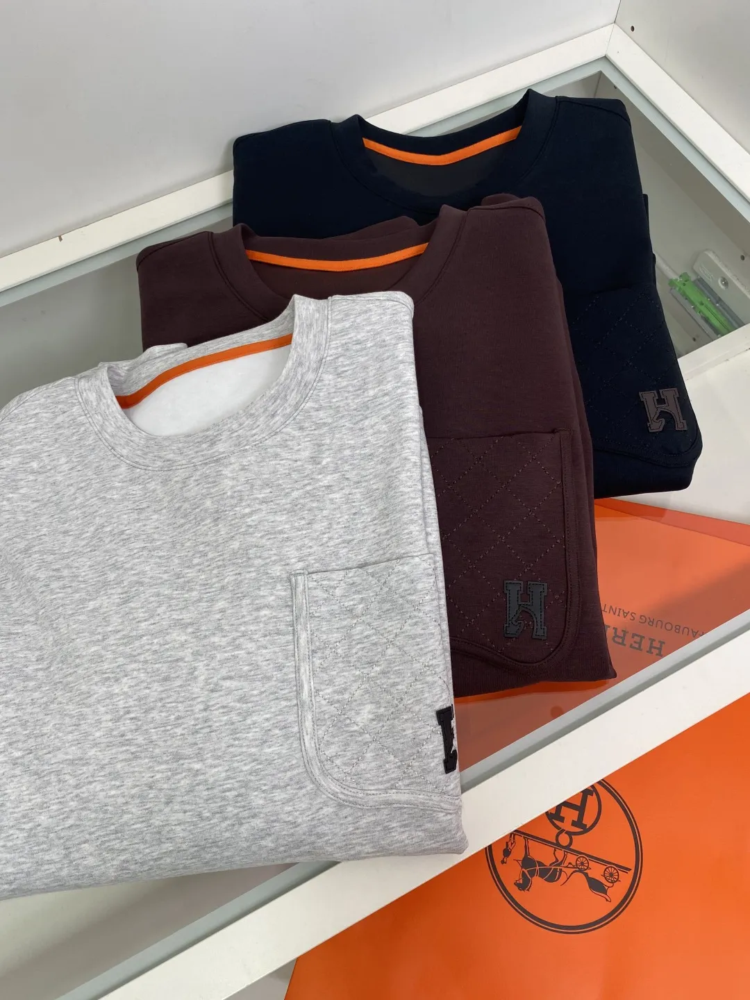 Embroidered Pocket Scuba Sweatshirt D13521490 — view 9