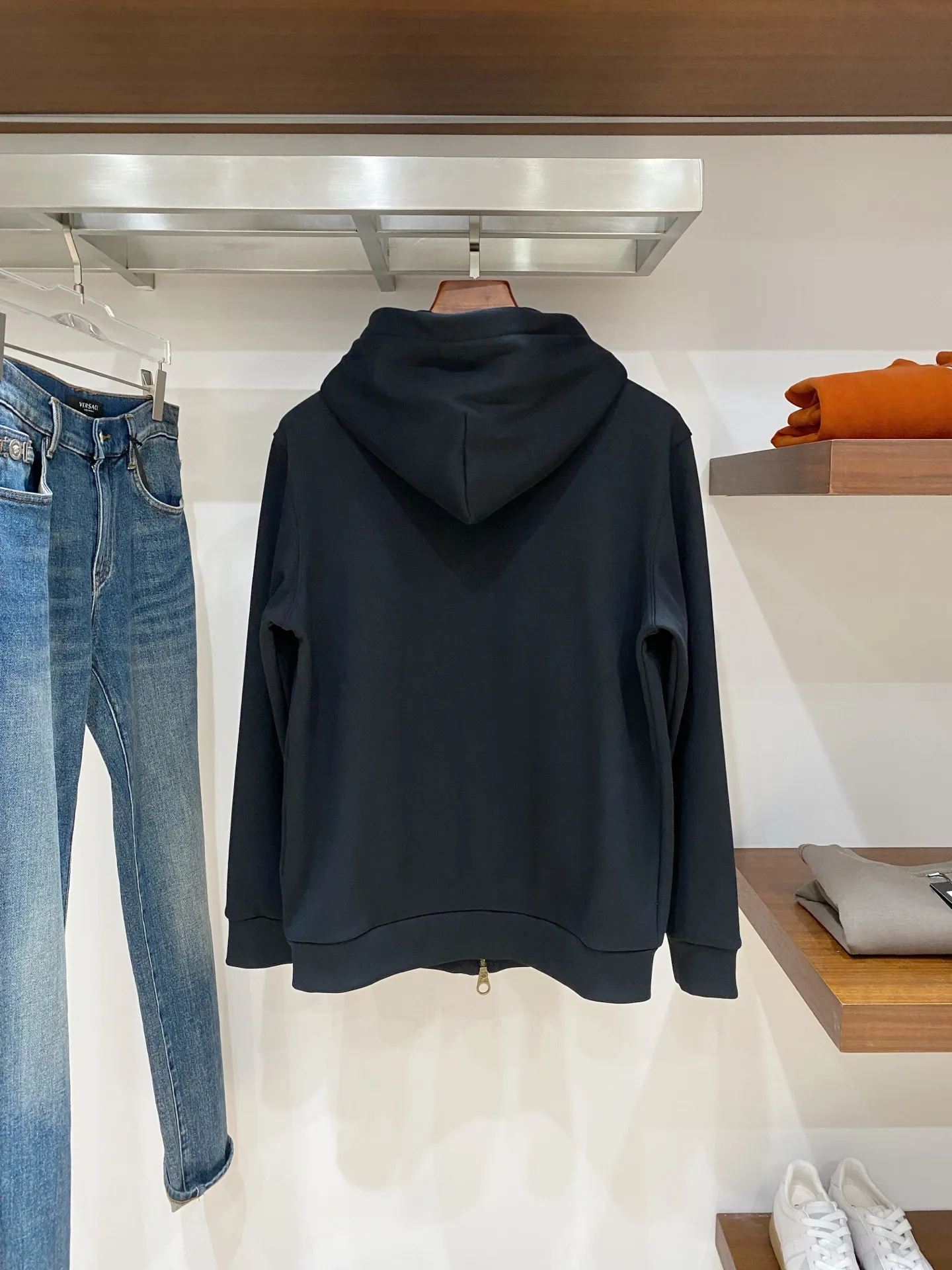 Embroidered Scuba Zip-Up Hoodie D19521482 — view 2
