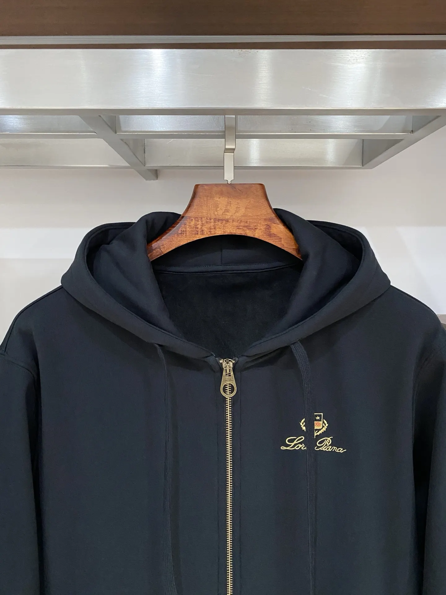 Embroidered Scuba Zip-Up Hoodie D19521482 — view 3