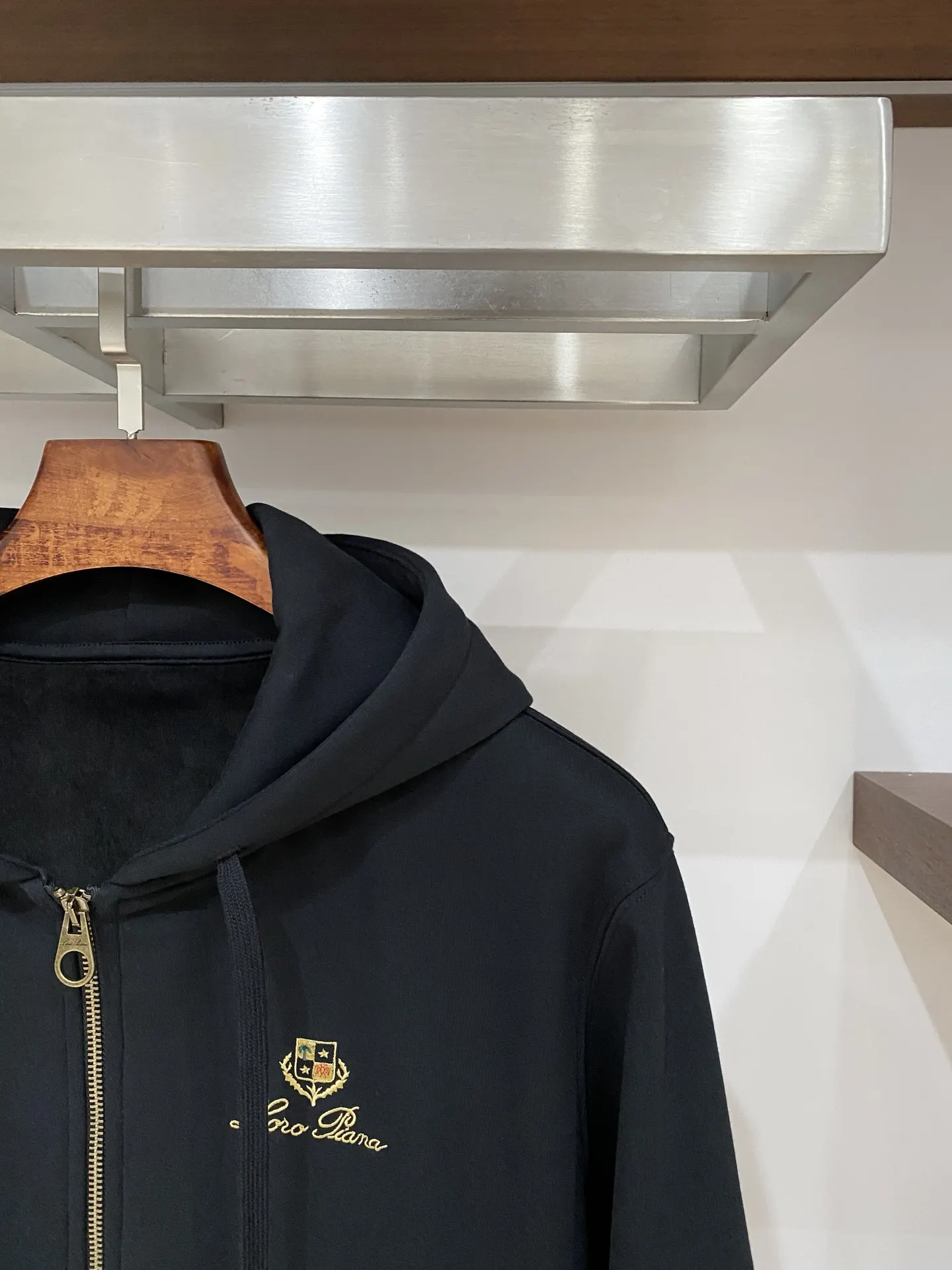 Embroidered Scuba Zip-Up Hoodie D19521482 — view 4