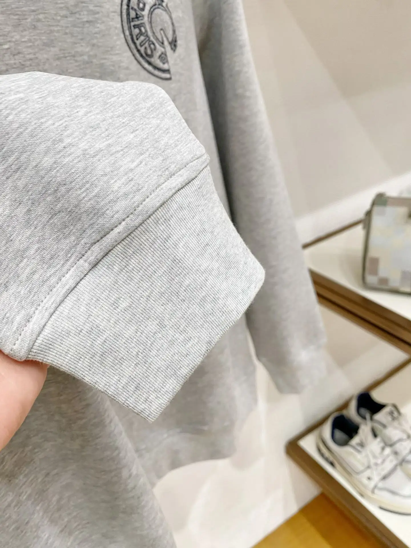 Embroidered Logo Spacer Knit Sweatshirt D19521495 — view 6