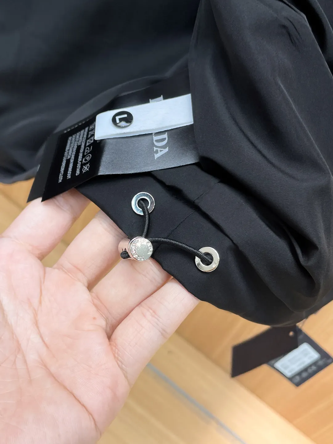 Hooded Technical Fabric Zip-Up Jacket D21521466 — view 9