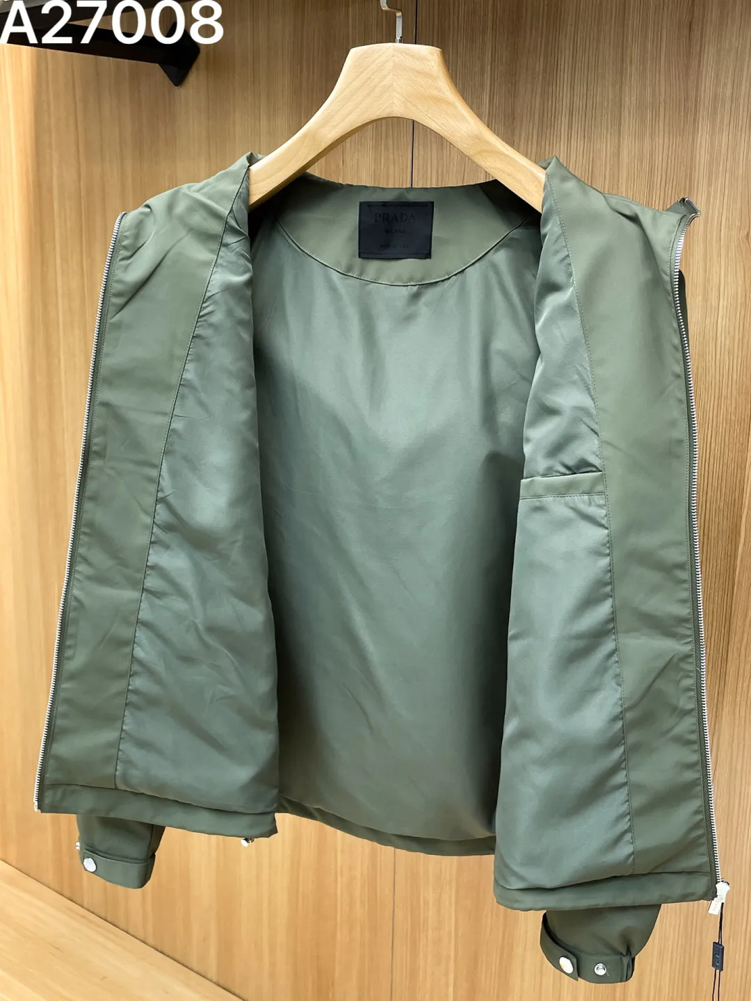 Hooded Technical Fabric Zip-Up Jacket D21521467 — view 3