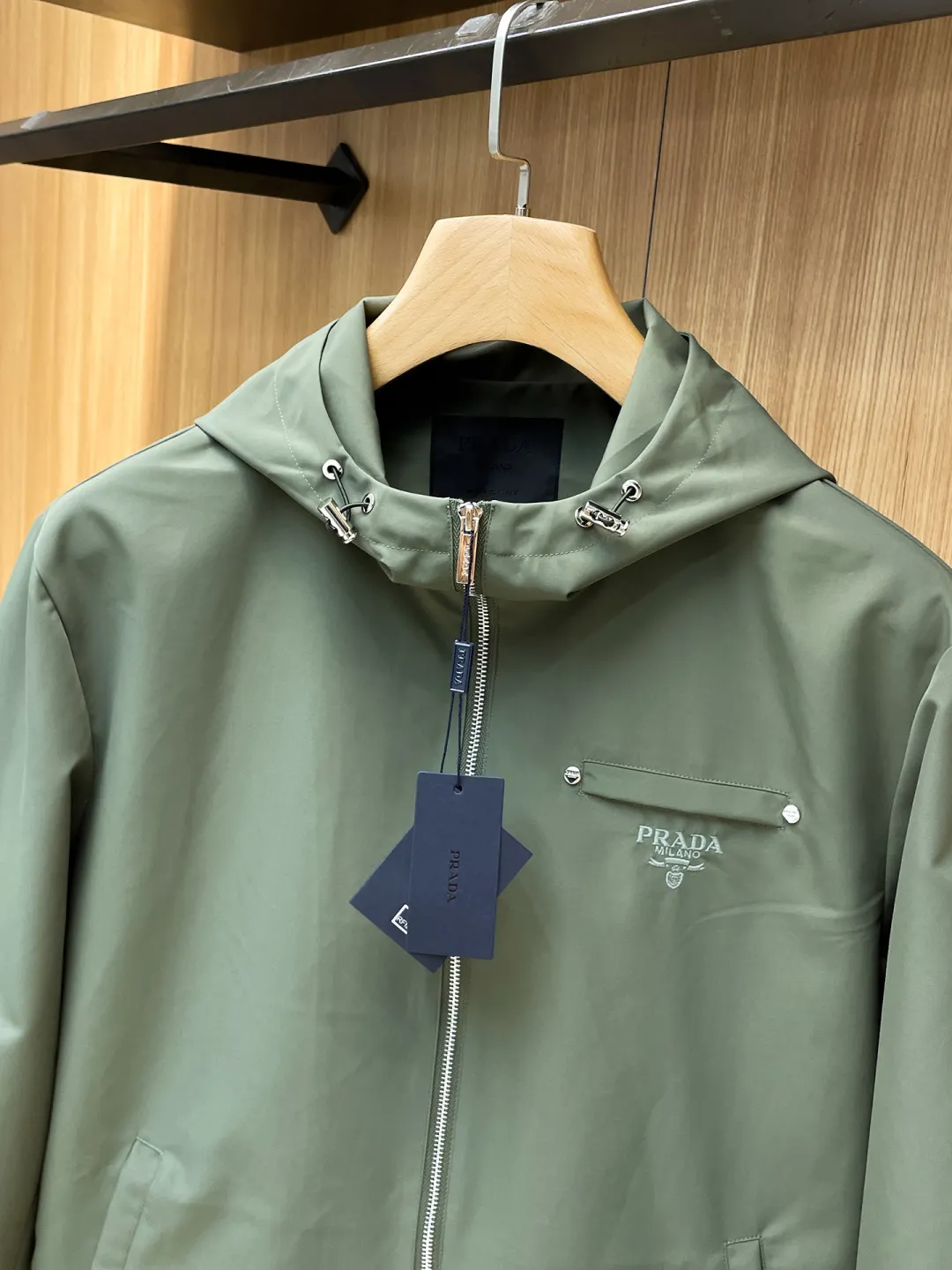 Hooded Technical Fabric Zip-Up Jacket D21521467 — view 4