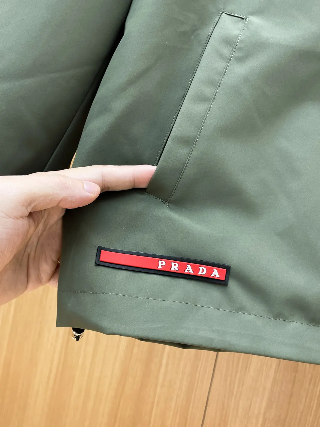 Hooded Technical Fabric Zip-Up Jacket D21521467 — view 6