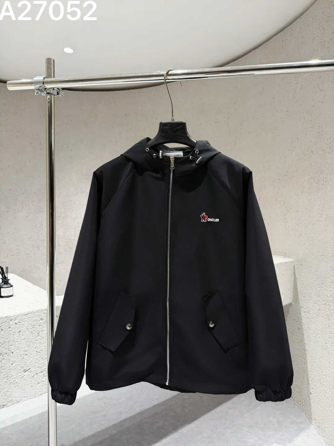 Moncler Hooded Technical Windbreaker Jacket D21521469 — view 2