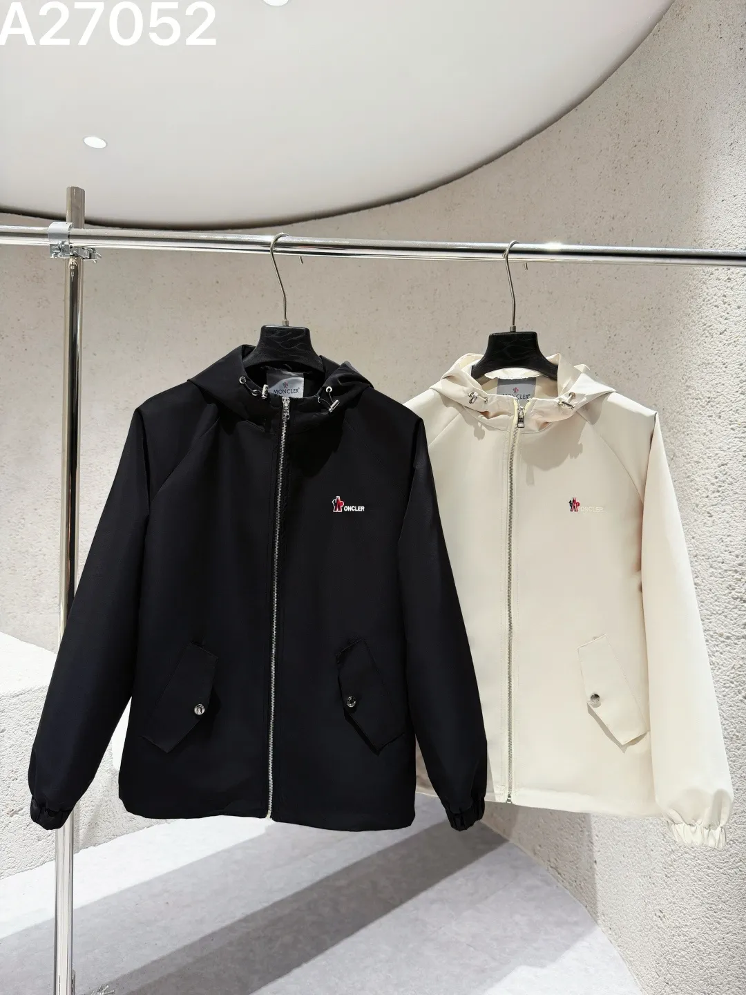 Moncler Hooded Technical Windbreaker Jacket D21521469 — view 3