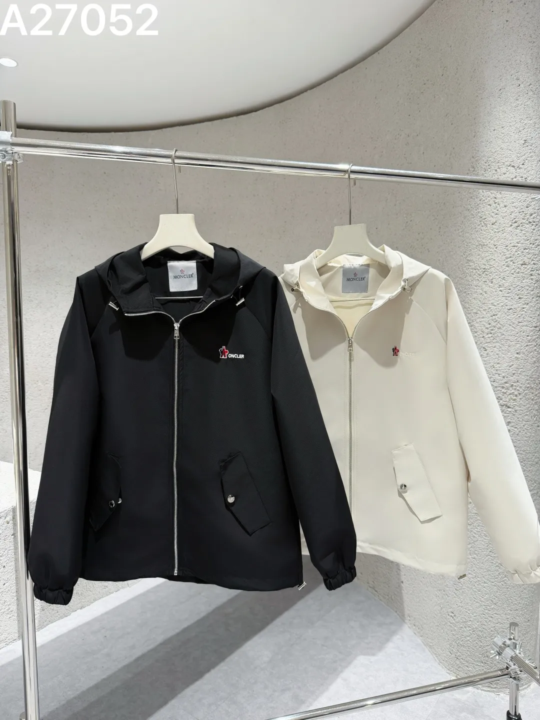 Moncler Hooded Technical Windbreaker Jacket D21521469 — view 4