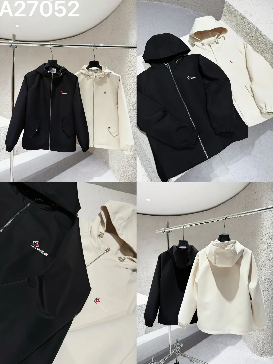 Moncler Hooded Technical Windbreaker Jacket D21521469 — view 9