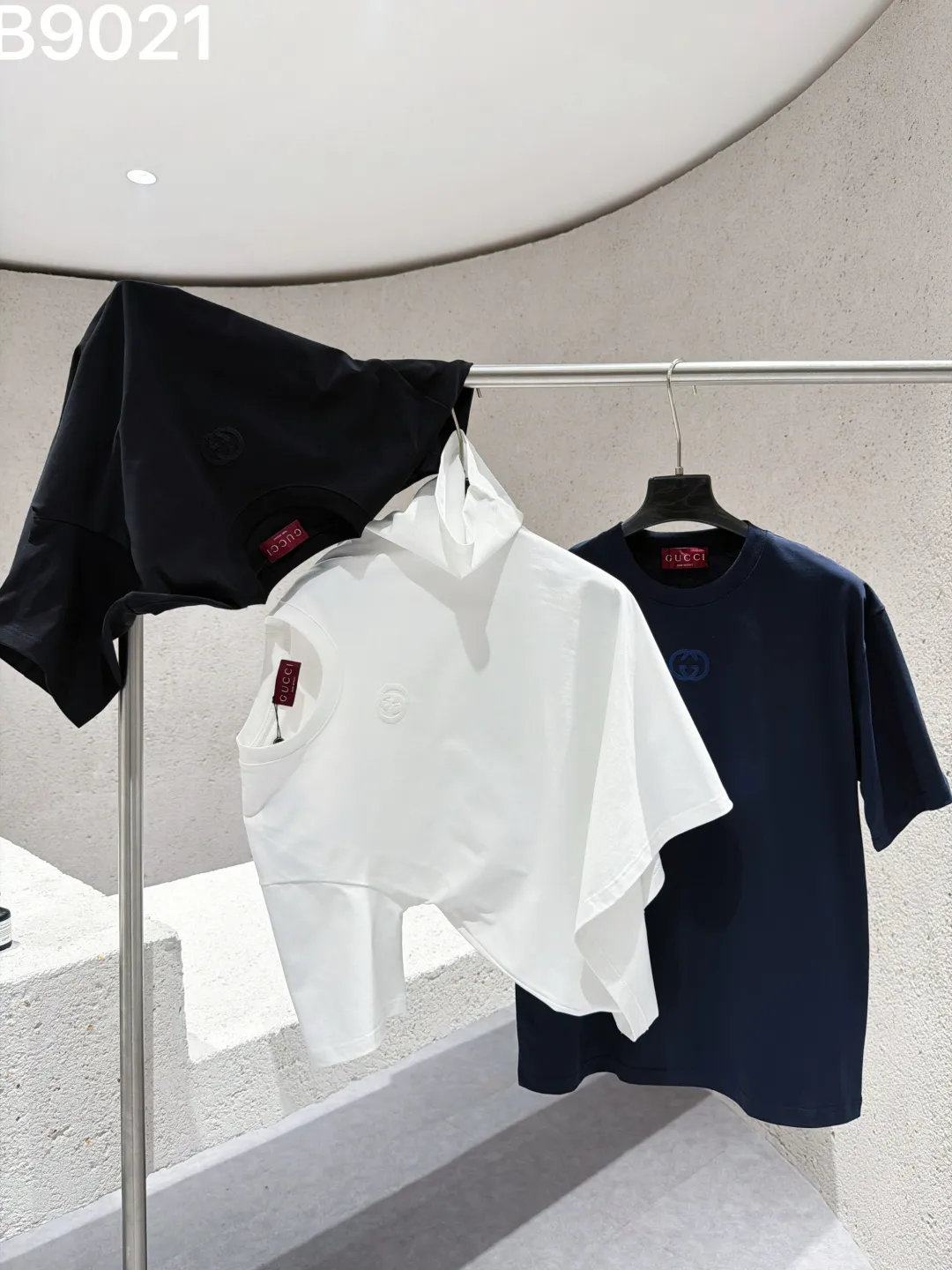 Embroidered Interlocking G Cotton T-Shirt D9021516 — view 5