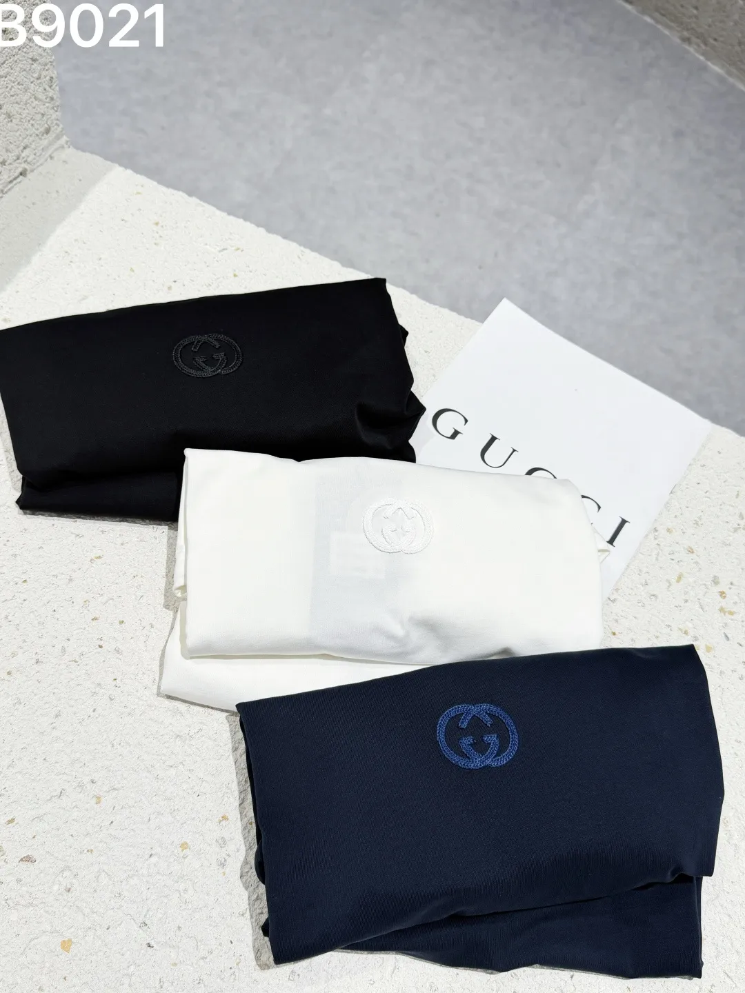 Embroidered Interlocking G Cotton T-Shirt D9021516 — view 7