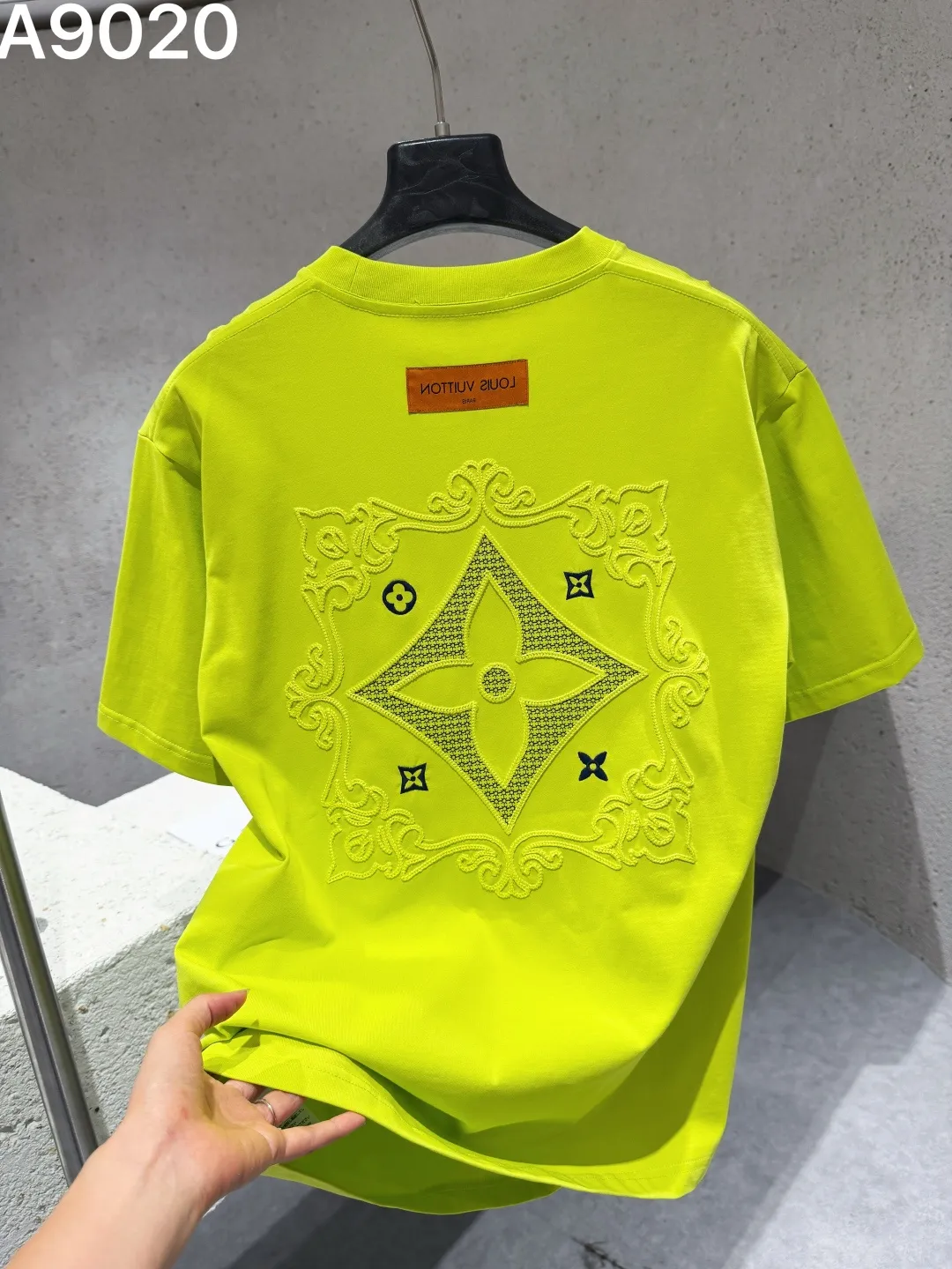 Embroidered Monogram Cotton T-Shirt D9021552 — view 2
