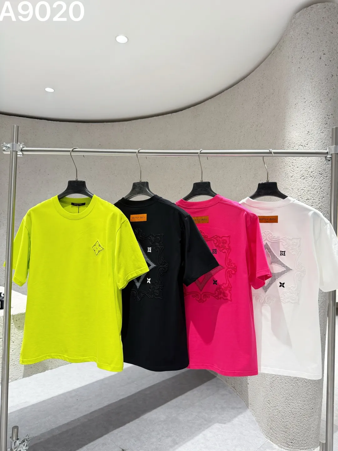 Embroidered Monogram Cotton T-Shirt D9021552 — view 5