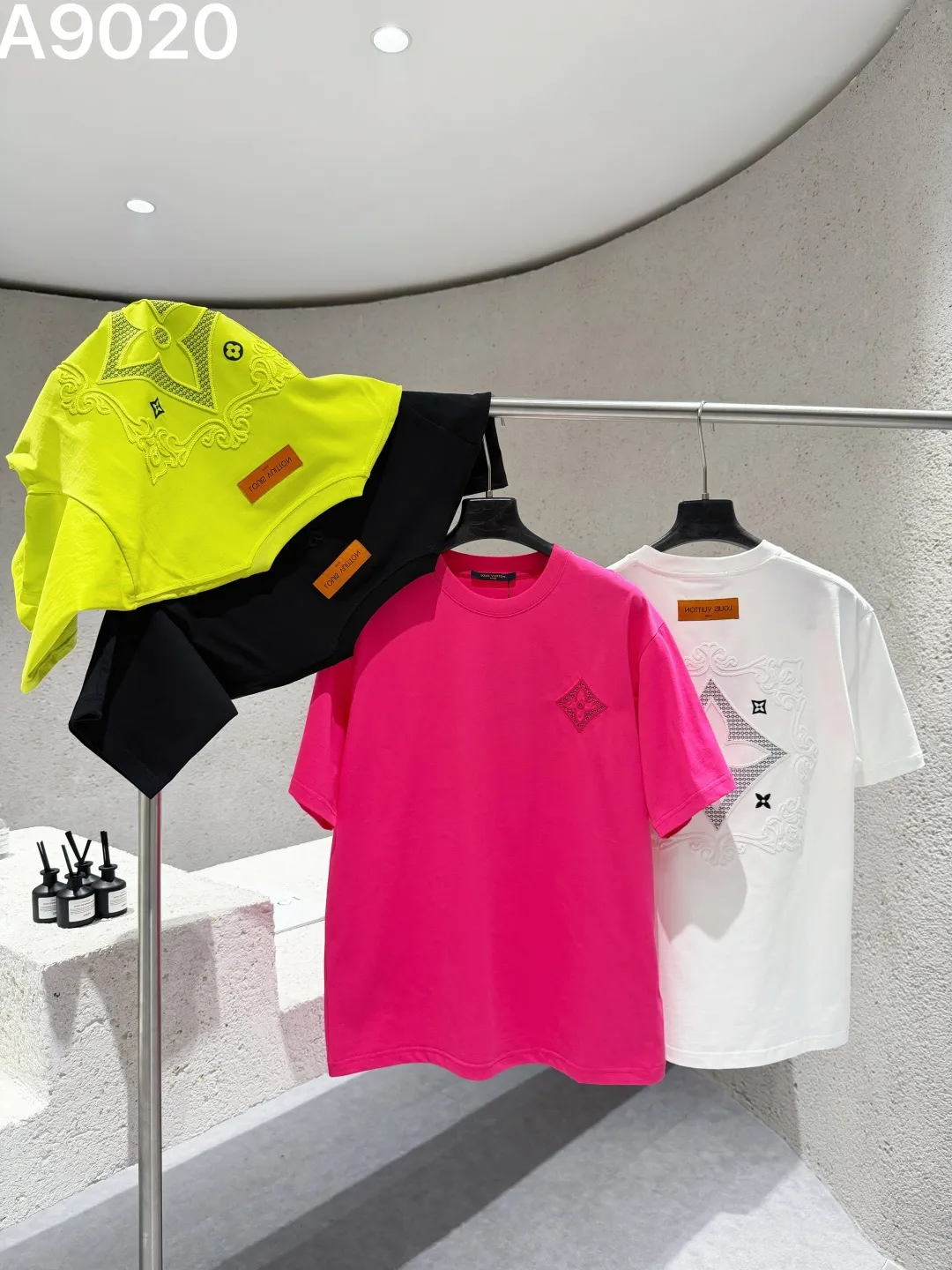 Embroidered Monogram Cotton T-Shirt D9021552 — view 6