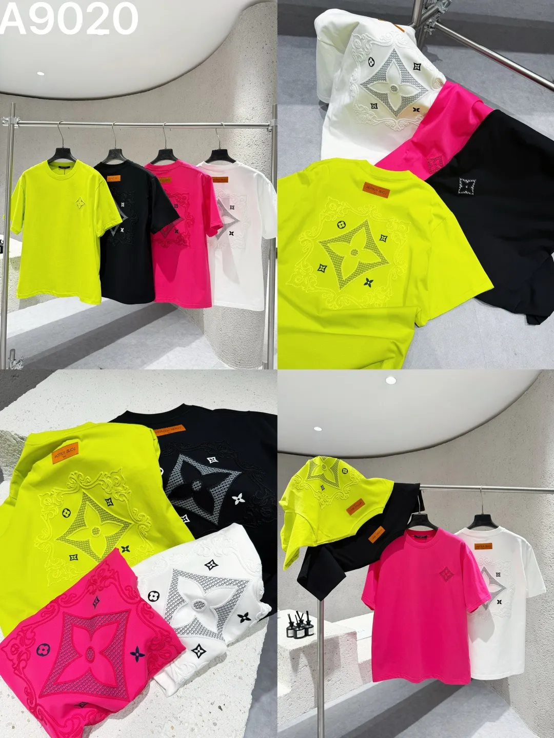 Embroidered Monogram Cotton T-Shirt D9021552 — view 9