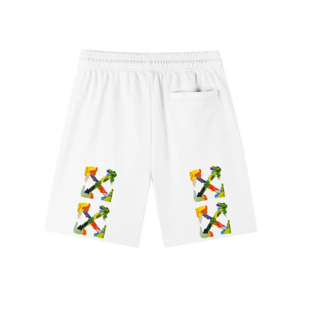 Off-White Graphic Print Cotton Jersey Shorts D12020273 — view 2