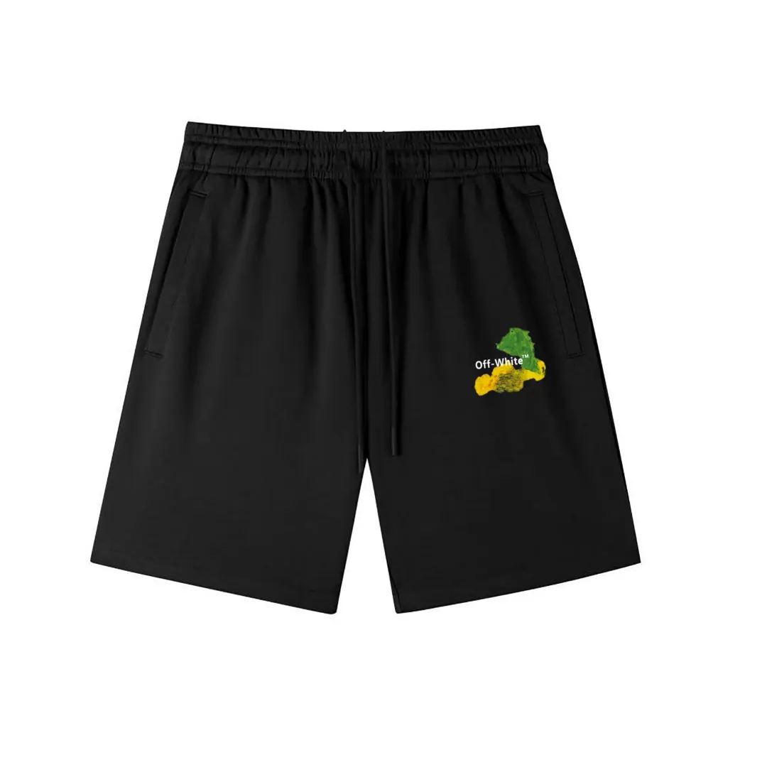 Off-White Graphic Print Cotton Jersey Shorts D12020273 — view 3