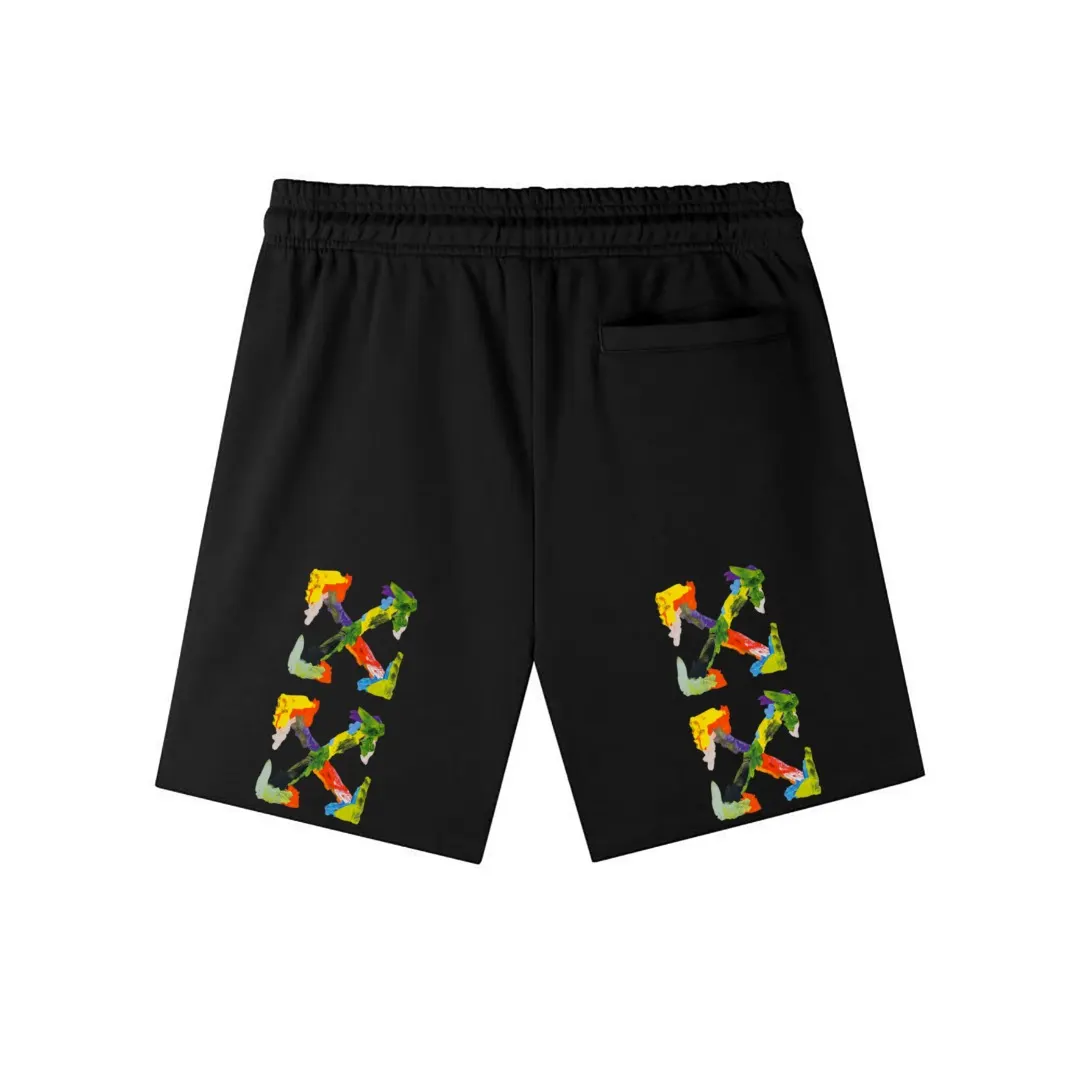 Off-White Graphic Print Cotton Jersey Shorts D12020273 — view 4