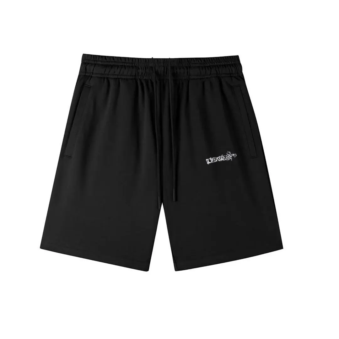 Off-White Logo Print Cotton Jersey Shorts D12020274 — view 3