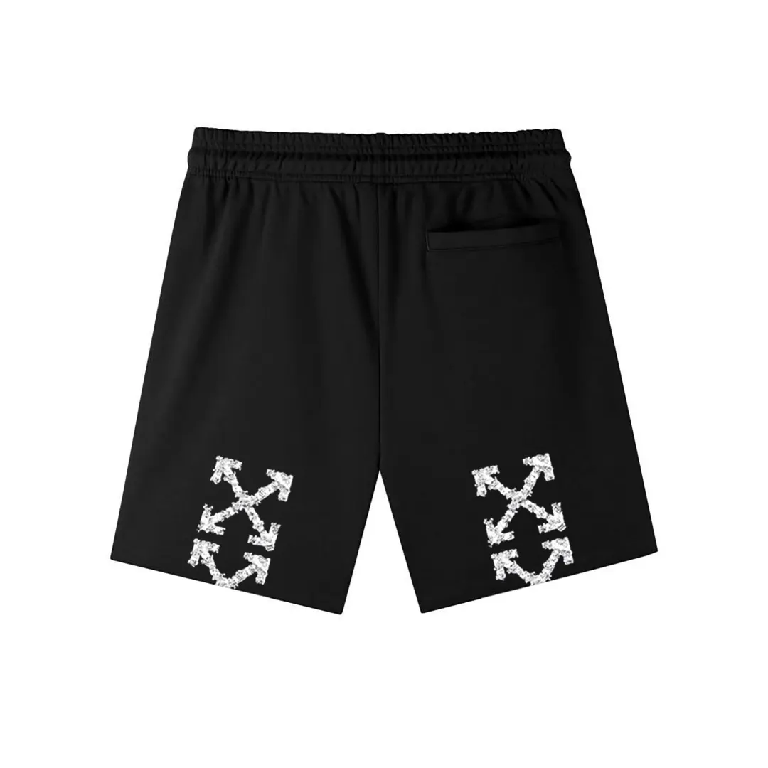 Off-White Logo Print Cotton Jersey Shorts D12020274 — view 4