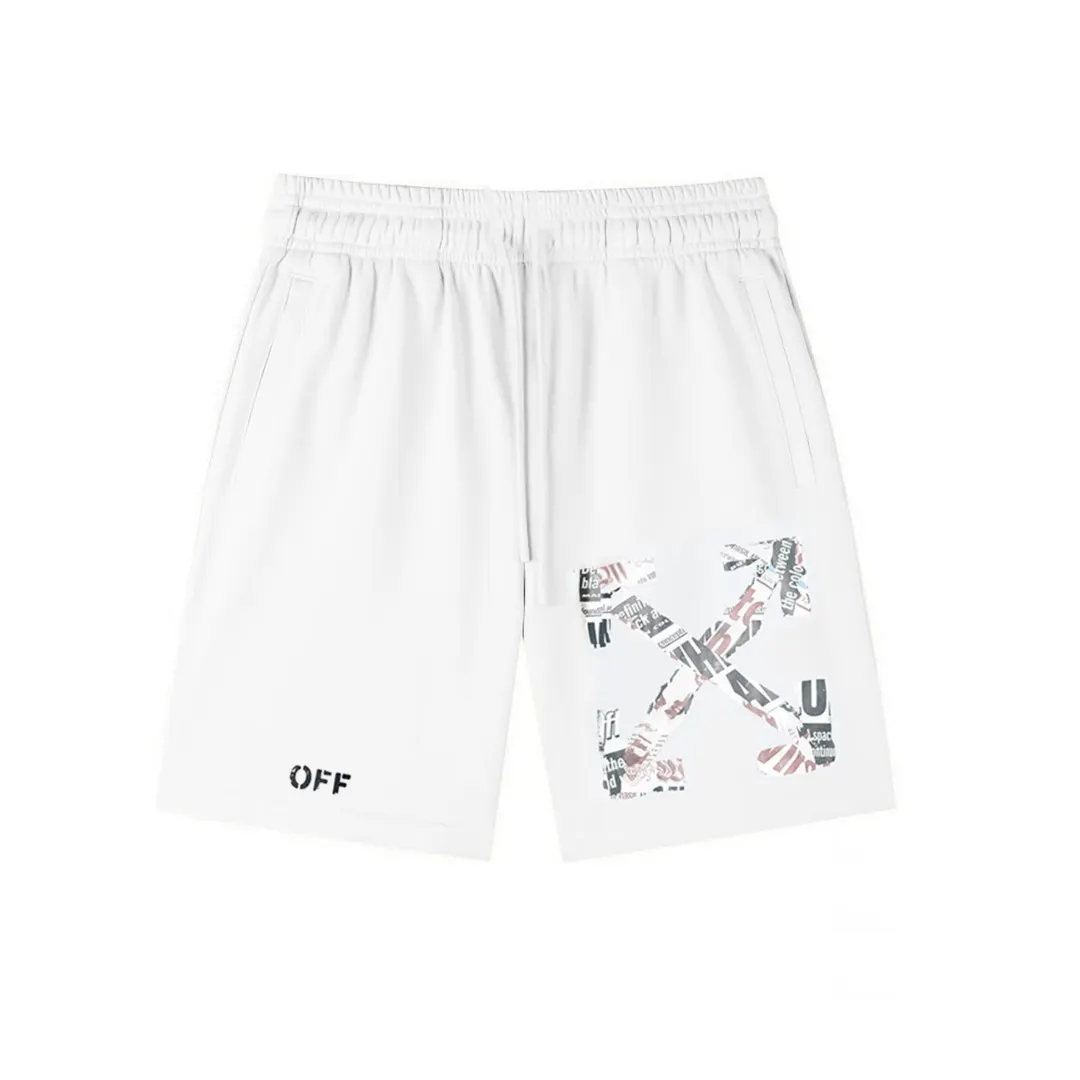 Off-White Logo Print Cotton-Jersey Shorts D12020283