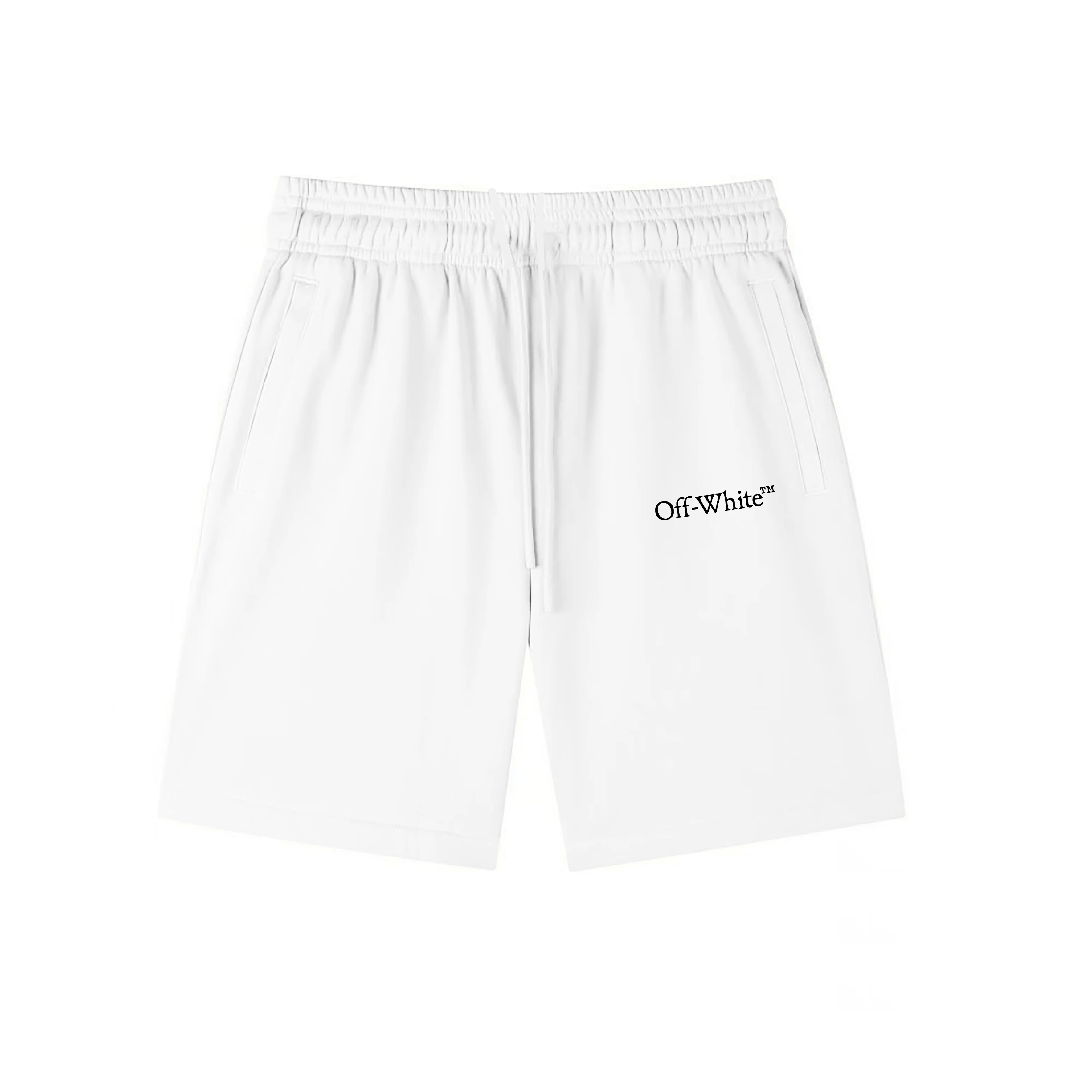 Off-White Logo Print Cotton Jersey Shorts D12020275