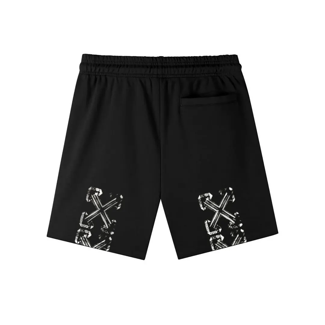 Off-White Logo Print Cotton Jersey Shorts D12020275 — view 4