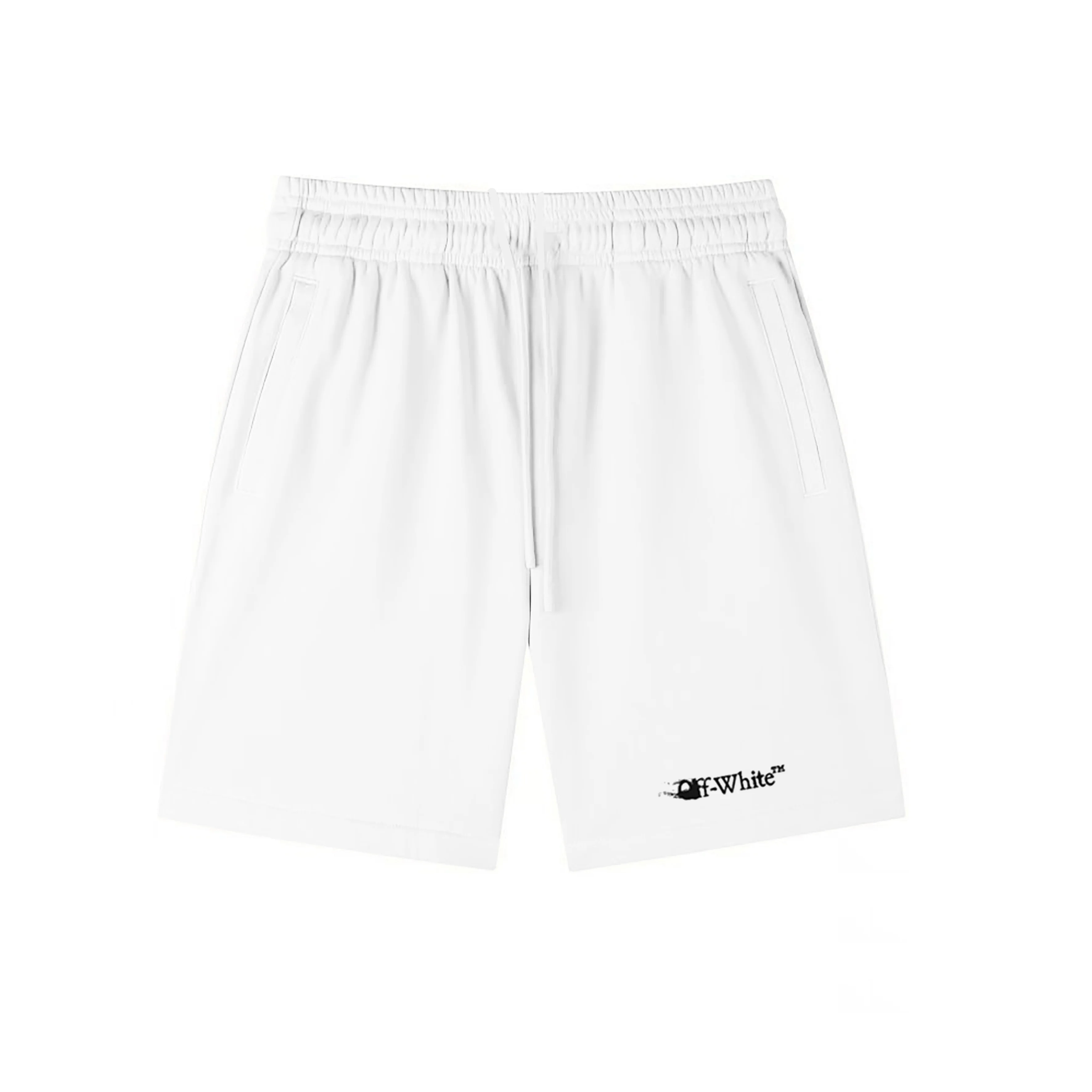 Off-White Logo Print Cotton-Jersey Shorts D12020282