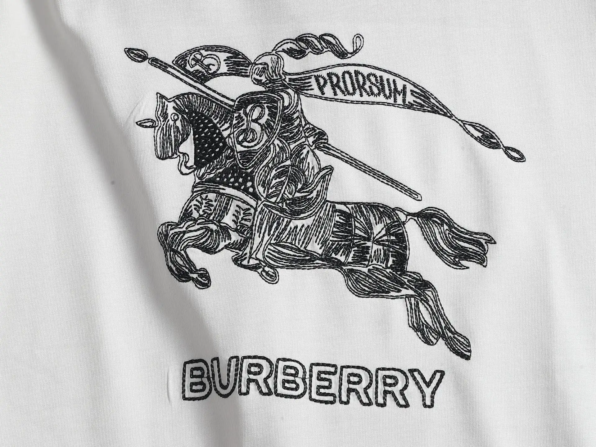 Embroidered Equestrian Knight Logo T-Shirt D13520175 — view 4