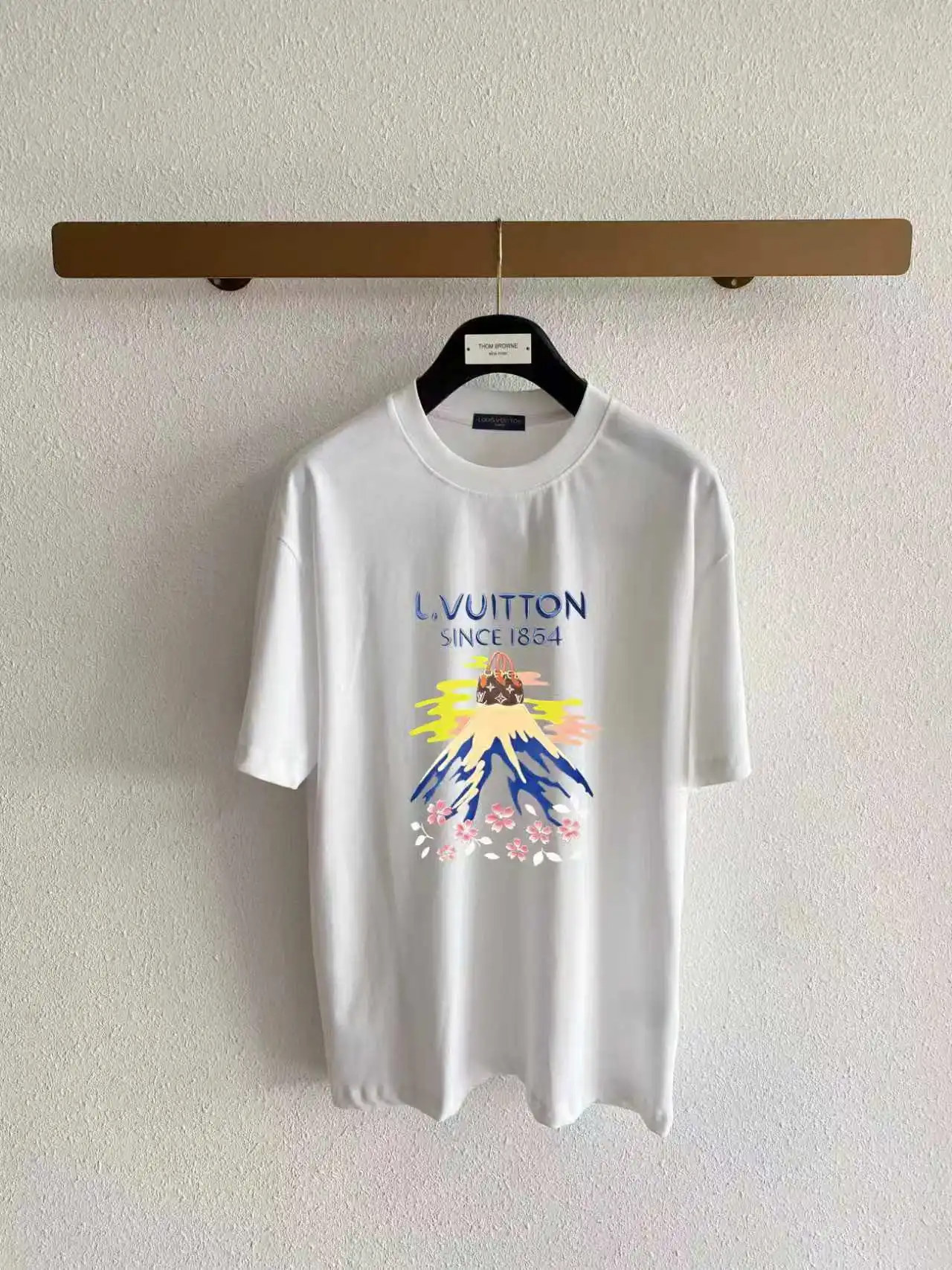 Mount Fuji Graphic Print Cotton T-Shirt D13520316