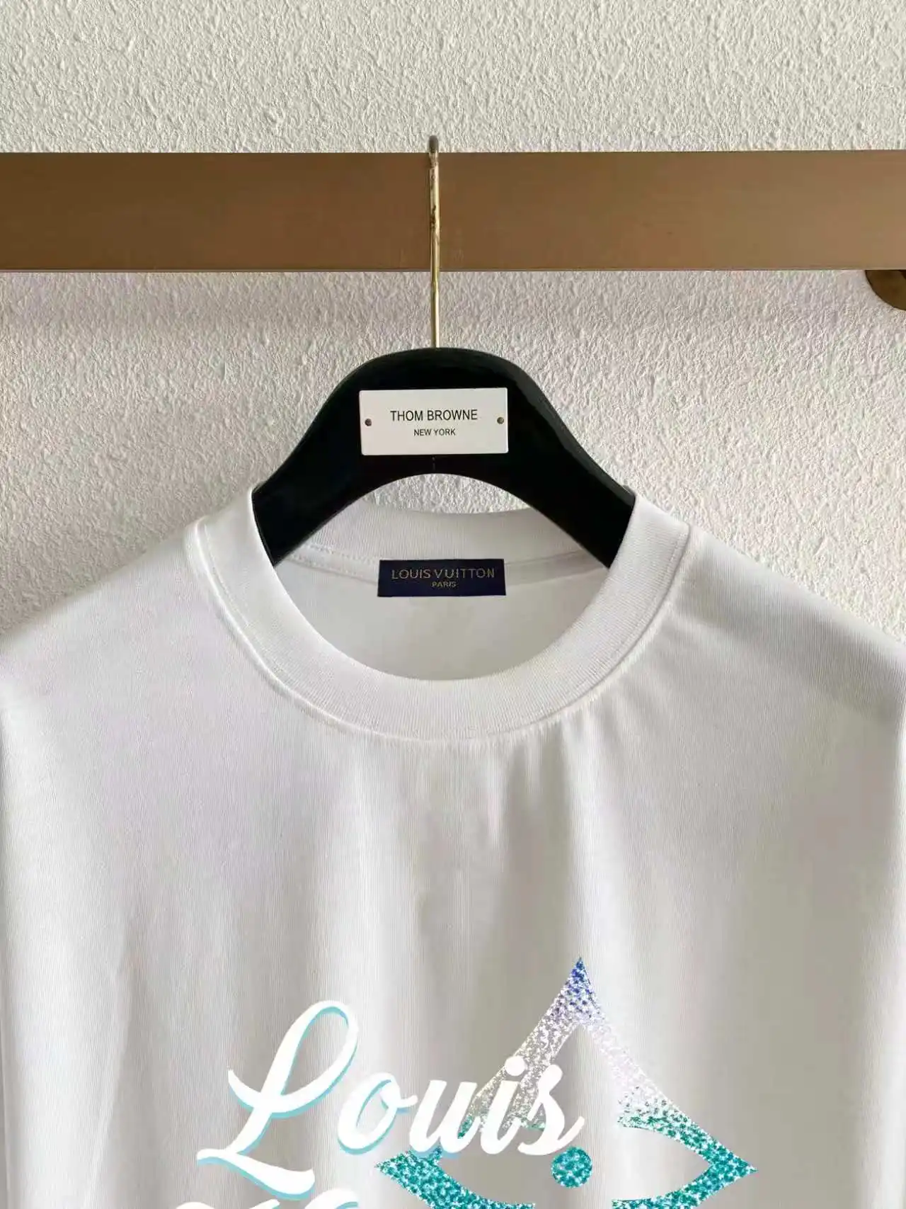 Gradient Script Logo Cotton T-Shirt D13520320 — view 3