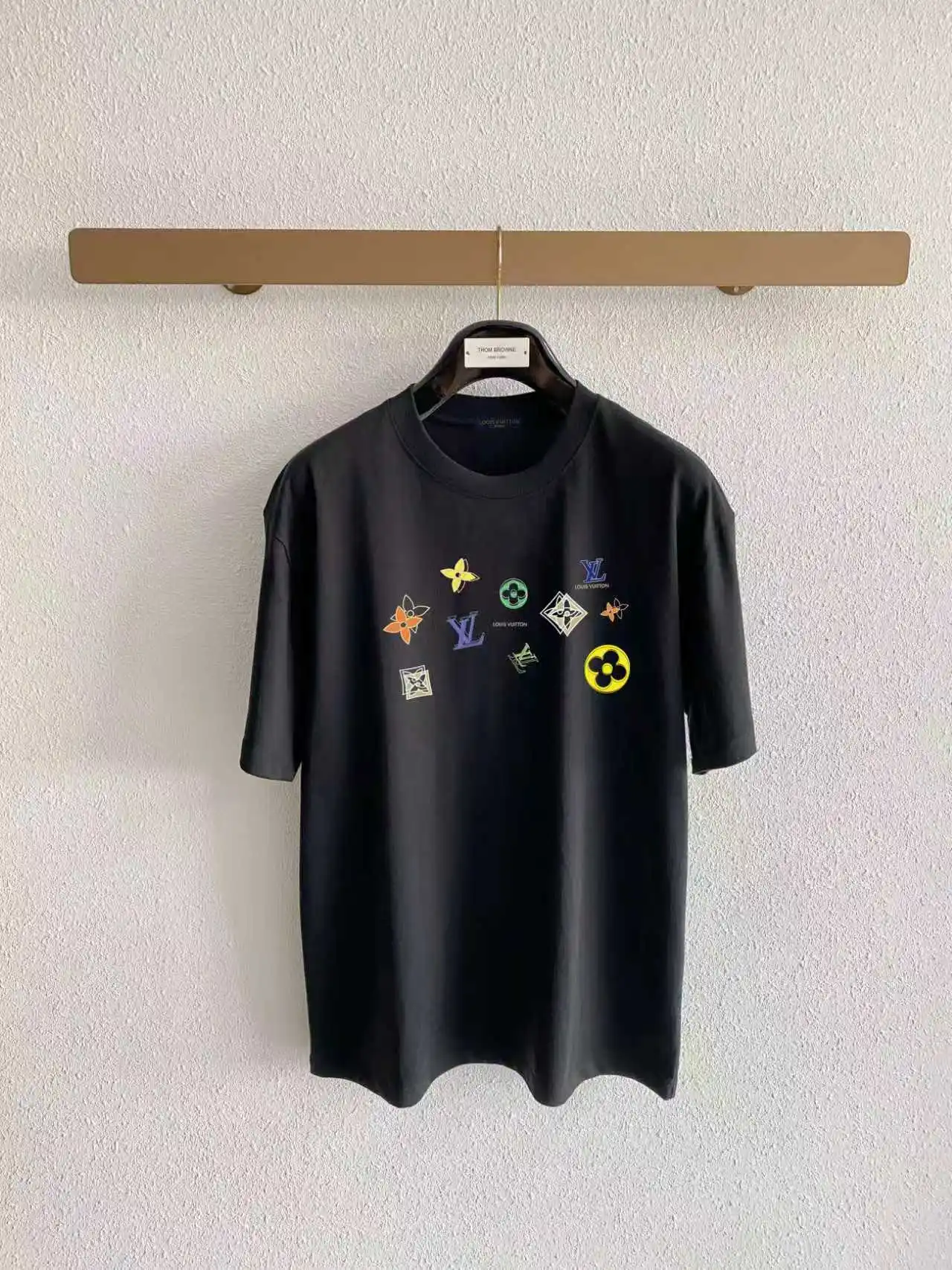 Monogram Badge Print Cotton T-Shirt D13520135