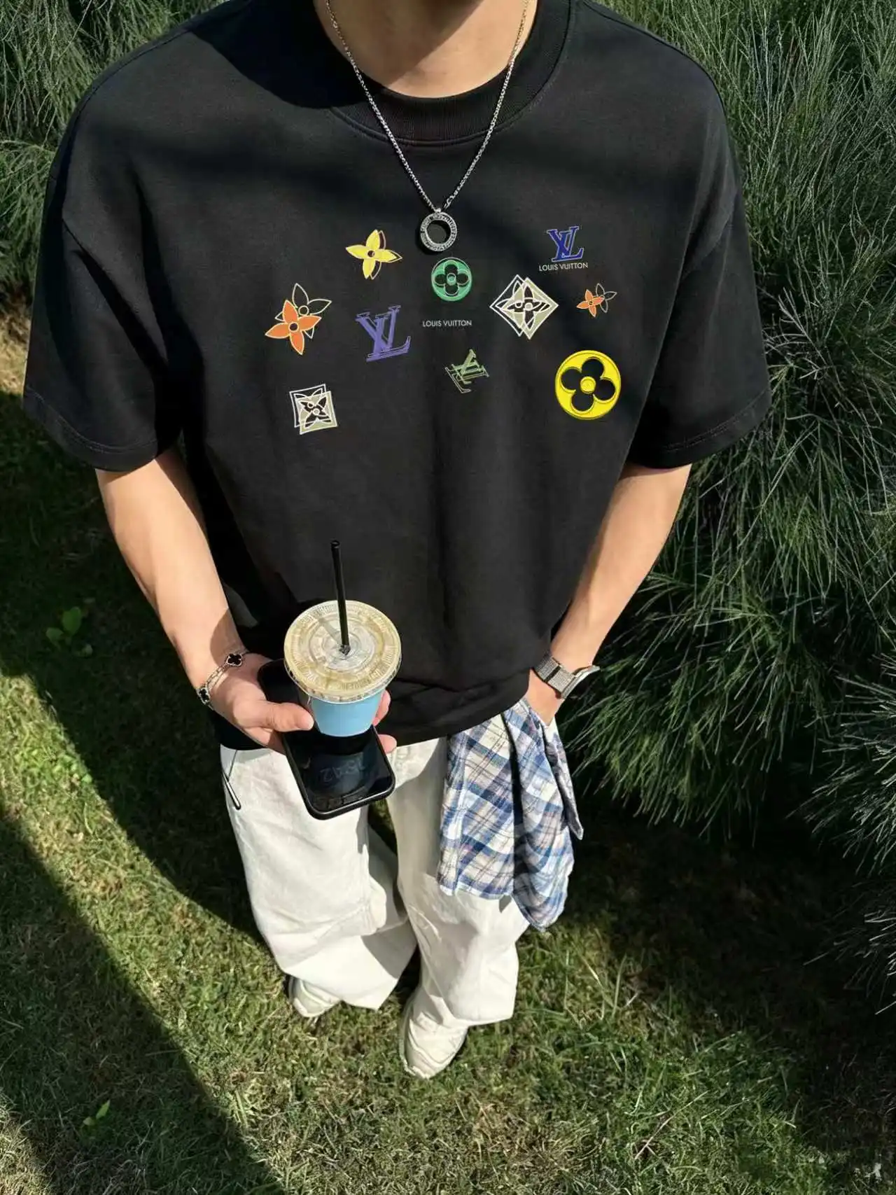 Monogram Badge Print Cotton T-Shirt D13520135 — view 6