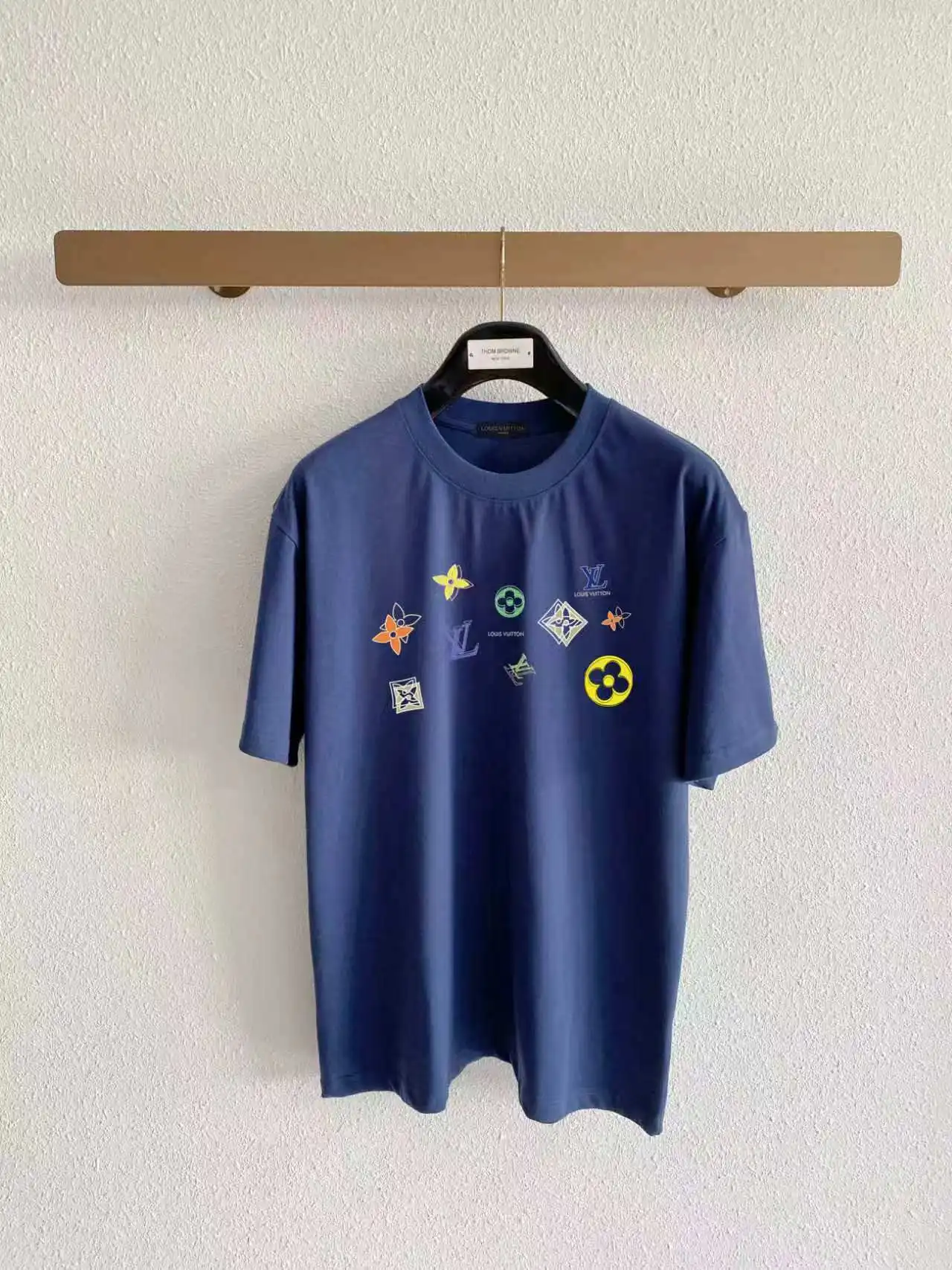Monogram Badge Print Cotton T-Shirt D13520134