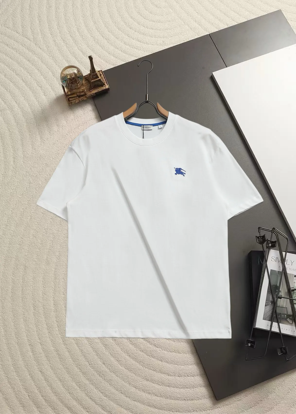 Equestrian Knight Embroidery Cotton T-Shirt D13520169