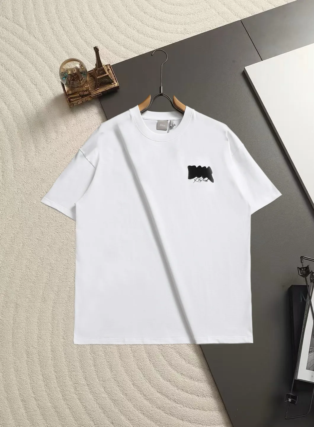 CD Logo Appliqué Cotton T-Shirt D13520156