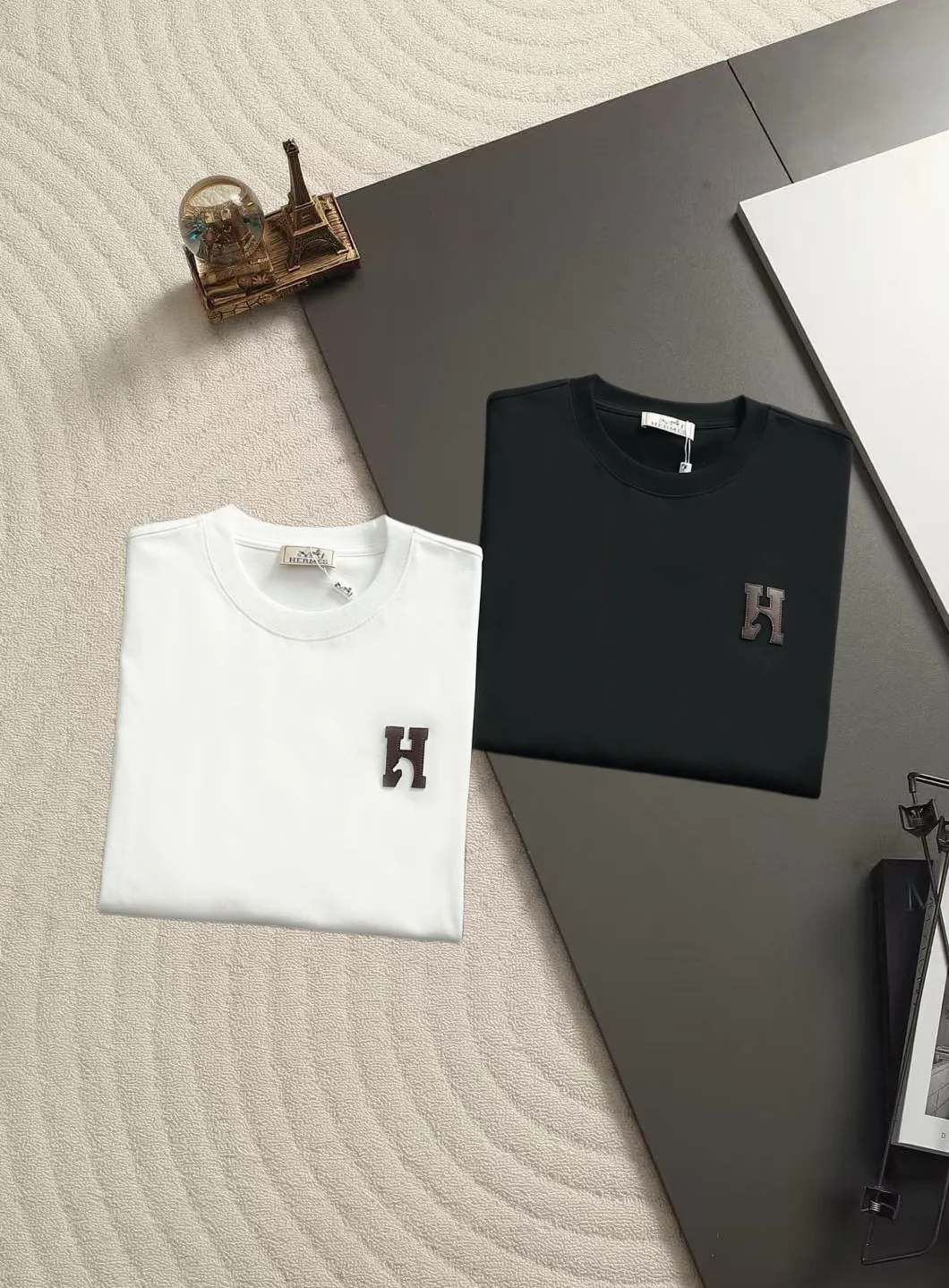 H Logo Cotton-Blend T-Shirt D13520193 — view 2