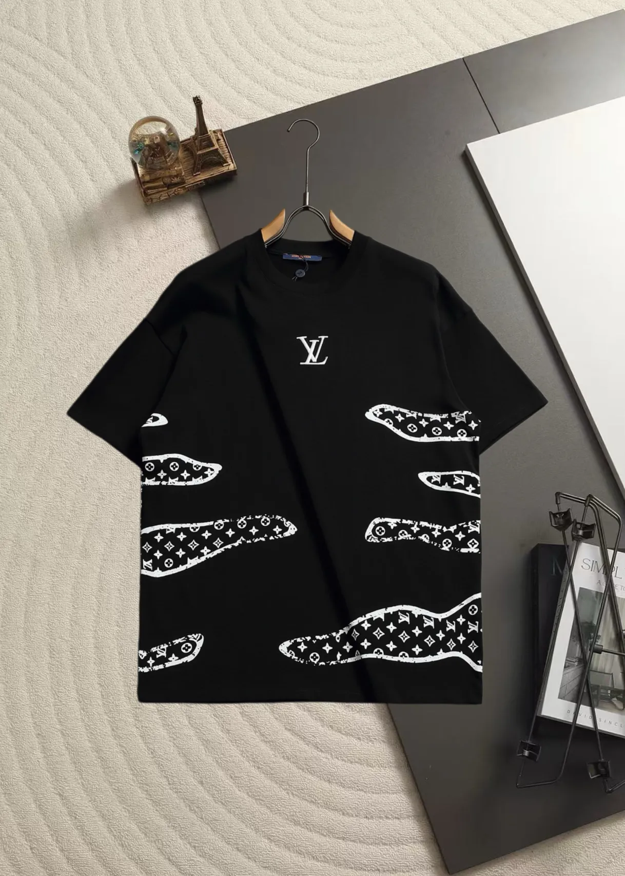 Logo Embroidered Monogram Print T-Shirt D13520159