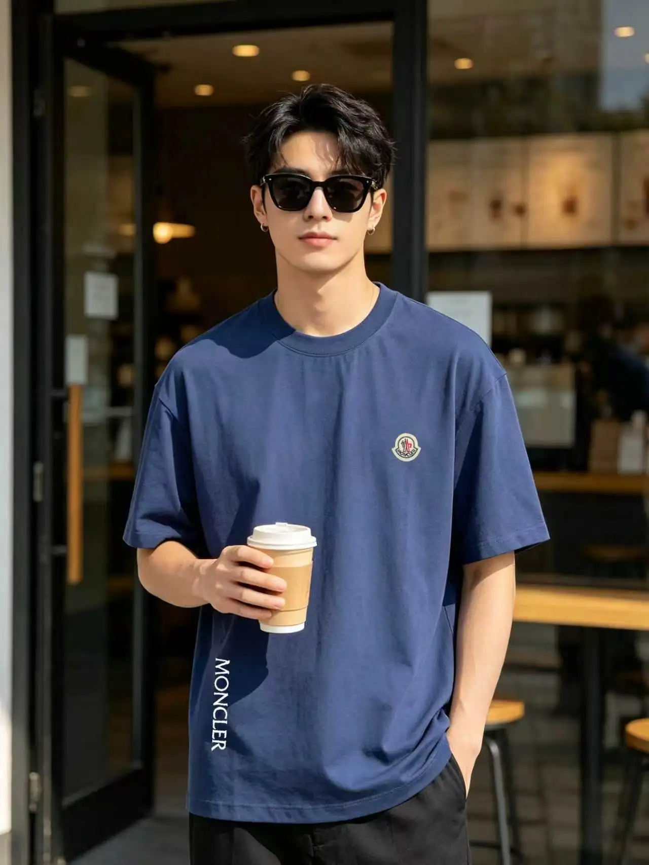 Logo-Embroidered Cotton Jersey T-Shirt D13520103 — view 5