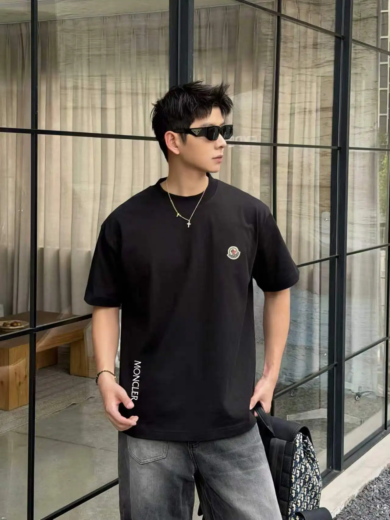 Logo Patch Cotton Jersey T-Shirt D13520104 — view 5