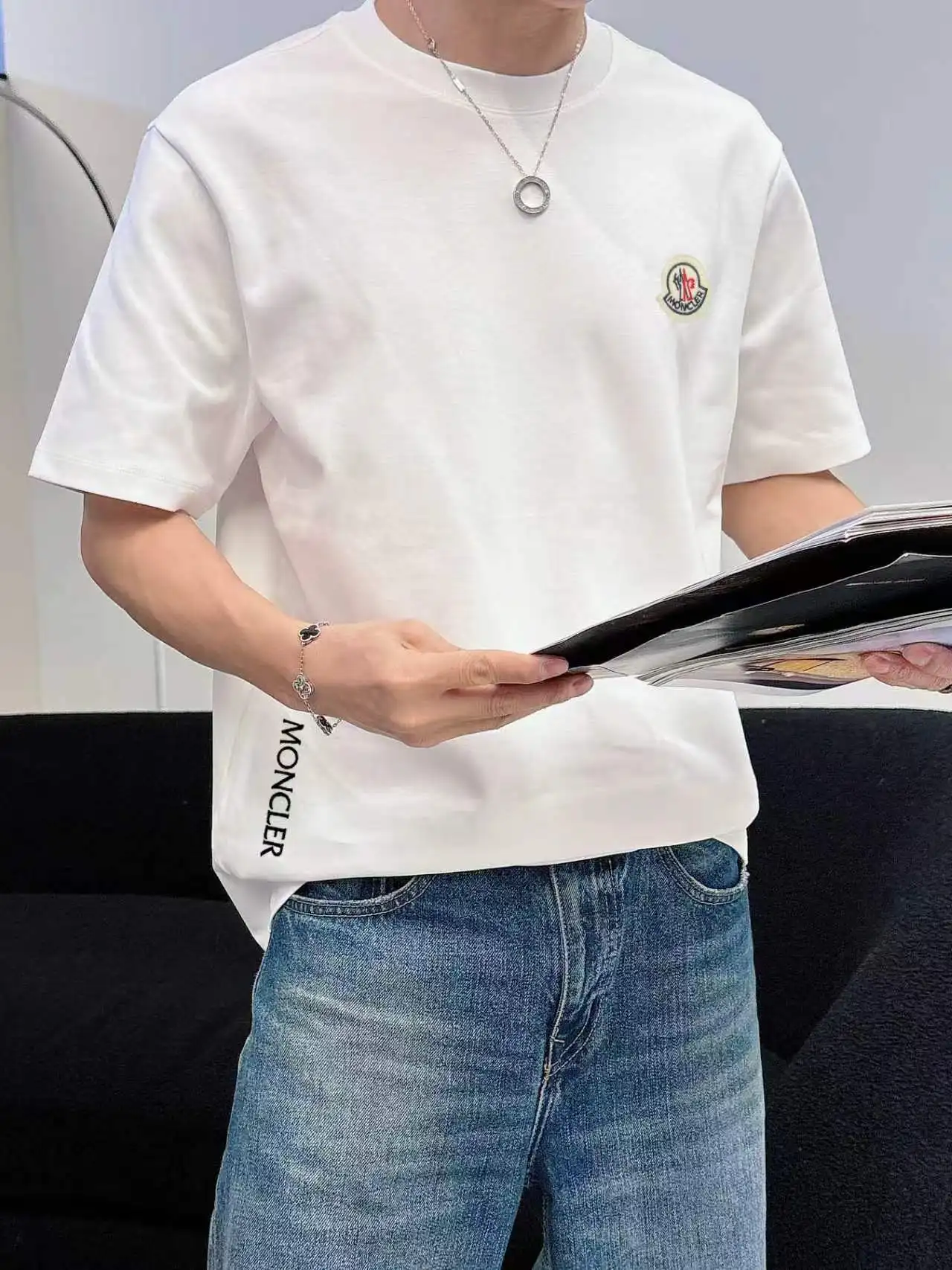 Logo Patch Cotton Jersey T-Shirt D13520324 — view 5