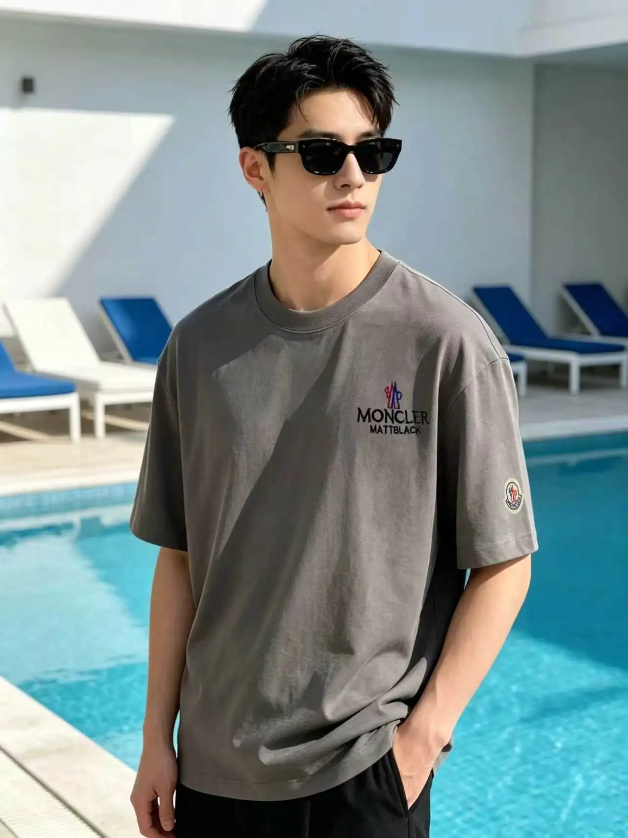 Embroidered Logo Cotton T-Shirt D13520114 — view 6
