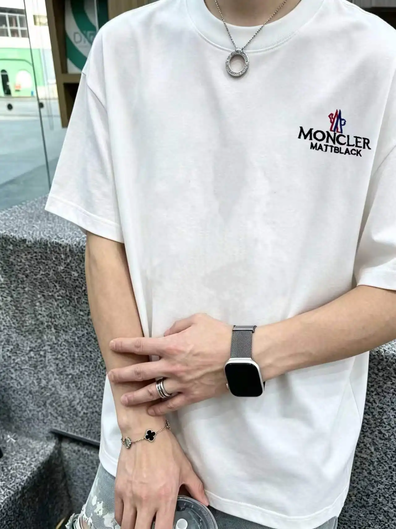 Logo Embroidered Cotton T-Shirt D13520112 — view 6