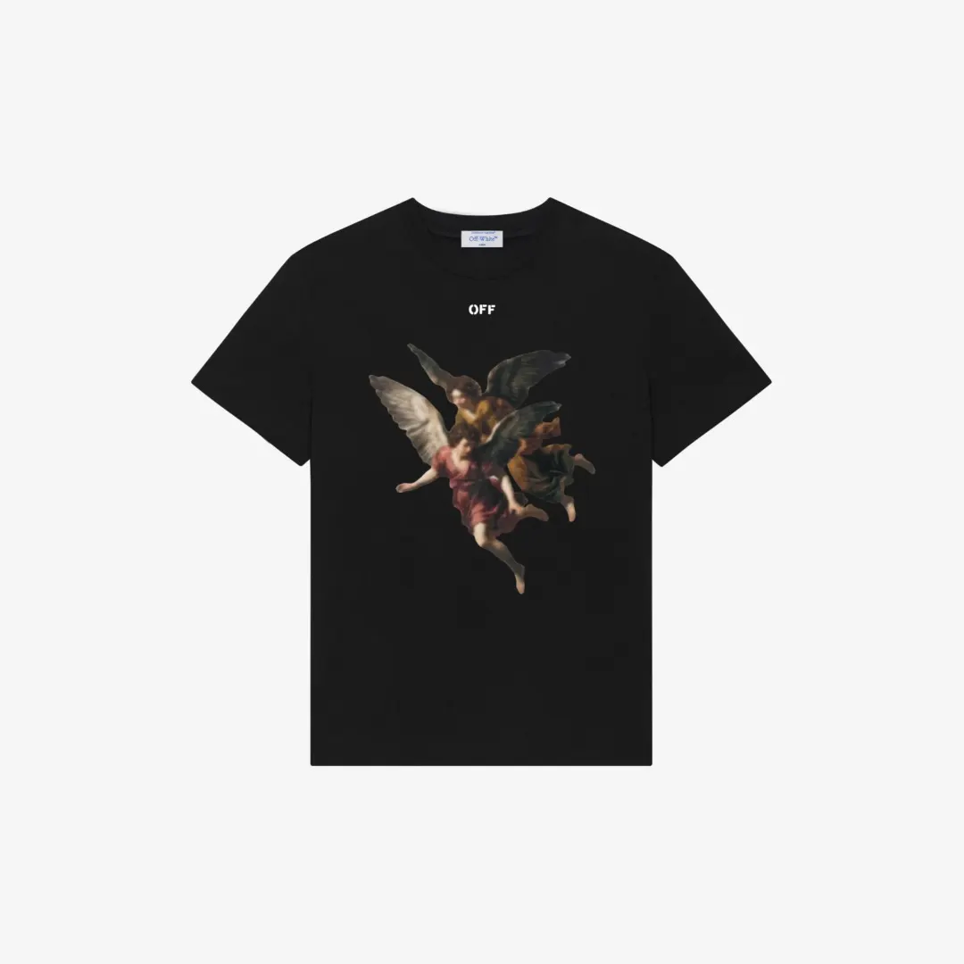 Angel Graphic Print Cotton T-Shirt D13520303
