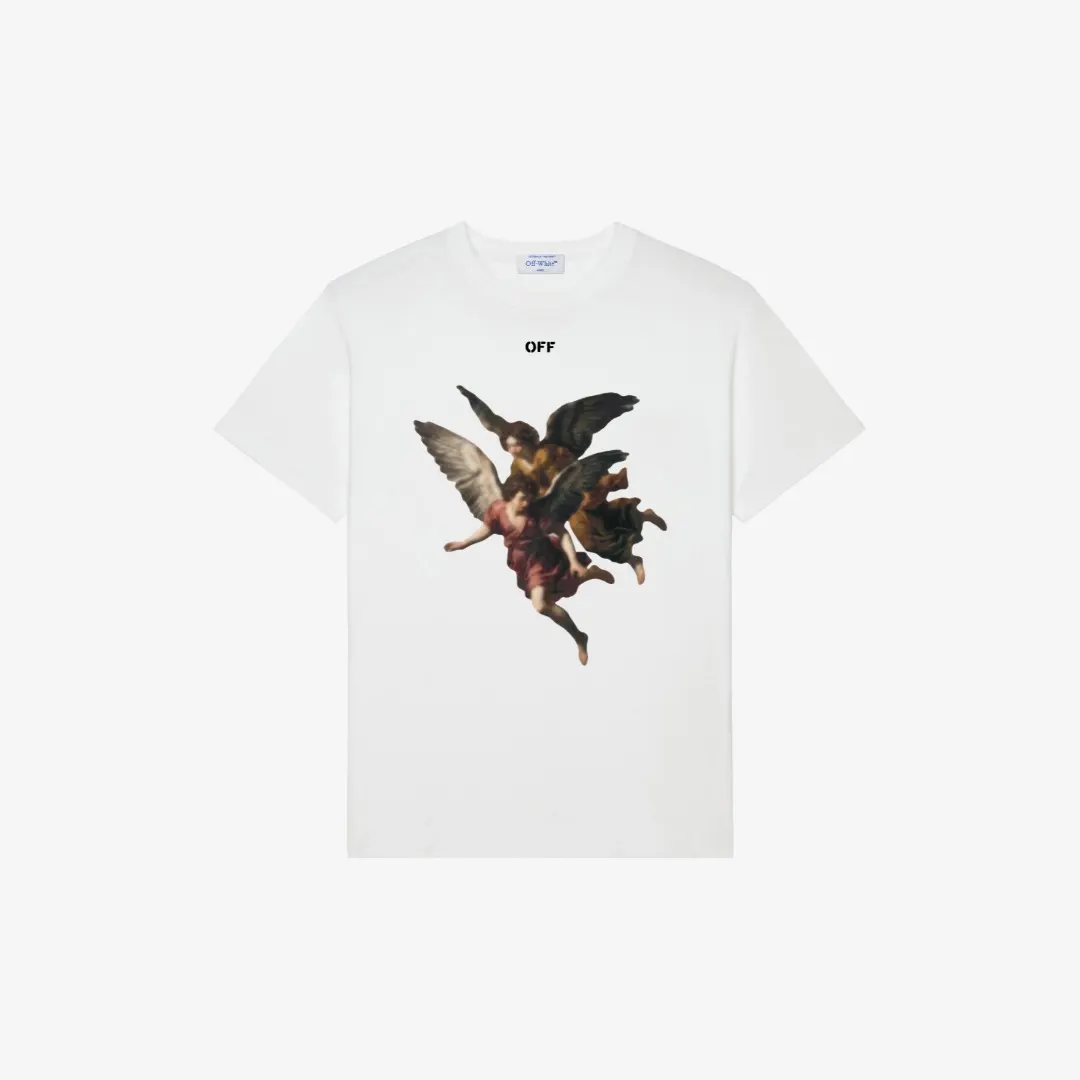 Angel Graphic Print Cotton T-Shirt D13520304