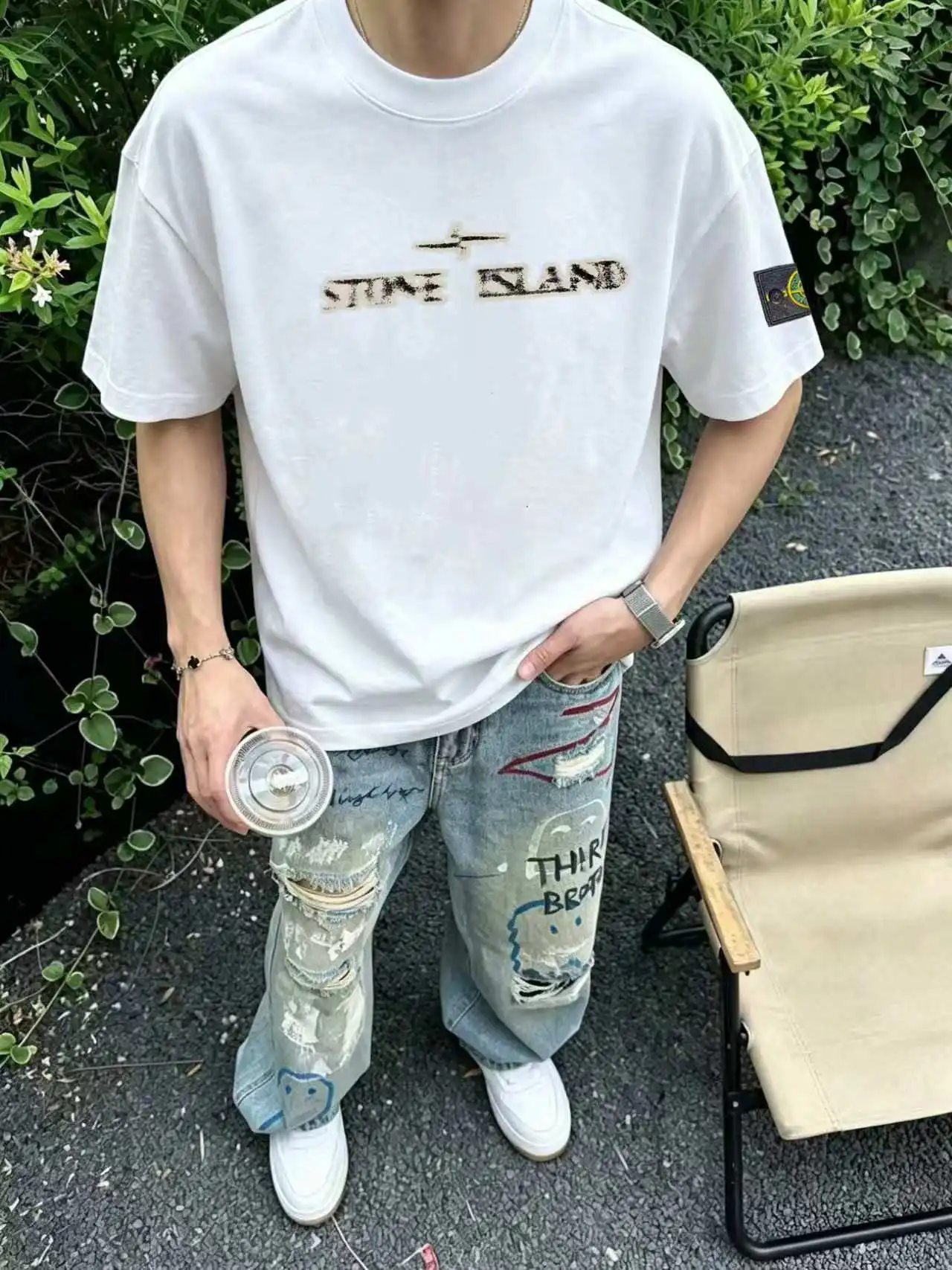 Phantom Logo Print Cotton T-Shirt D13520128 — view 6