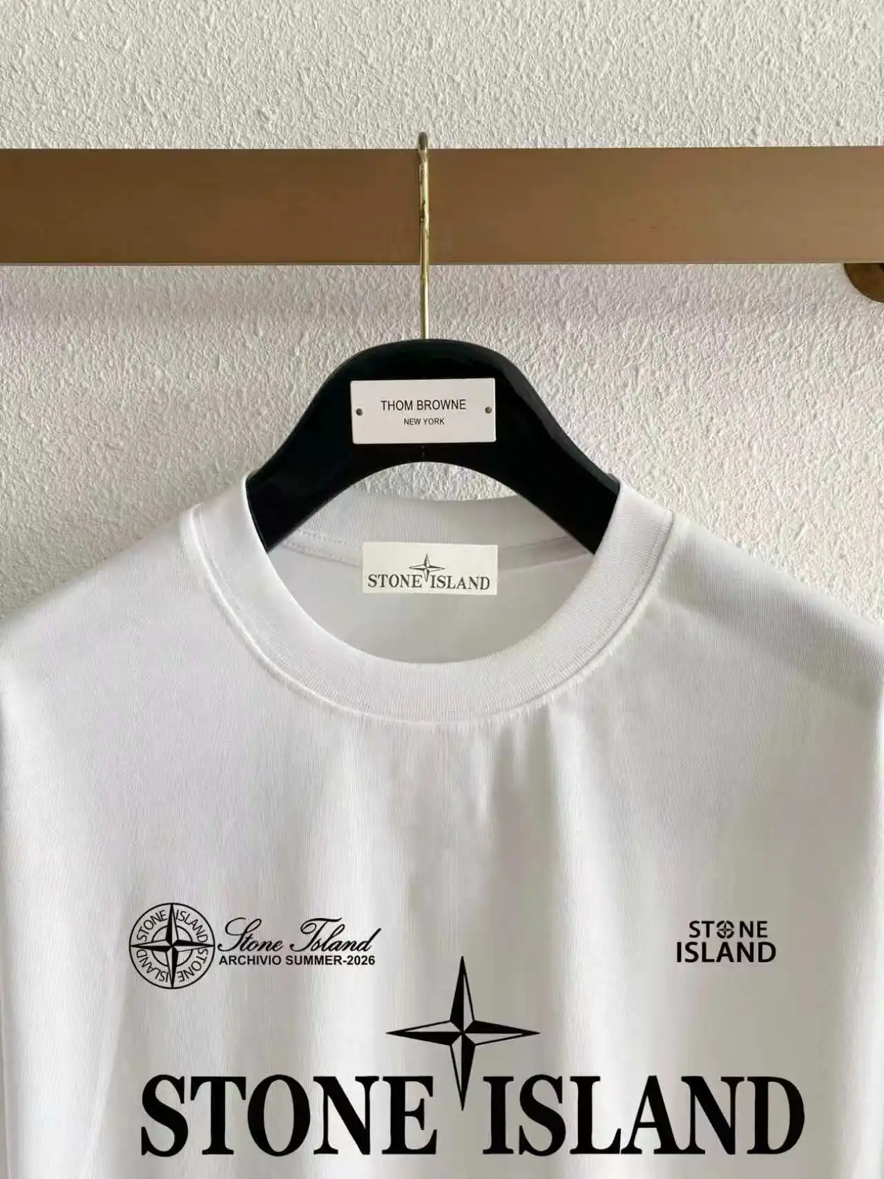 Compass Logo Print Cotton T-Shirt D14020120 — view 3