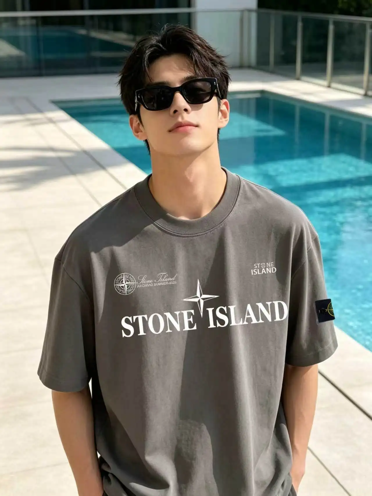 Logo Print Cotton Jersey T-Shirt D14020121 — view 5