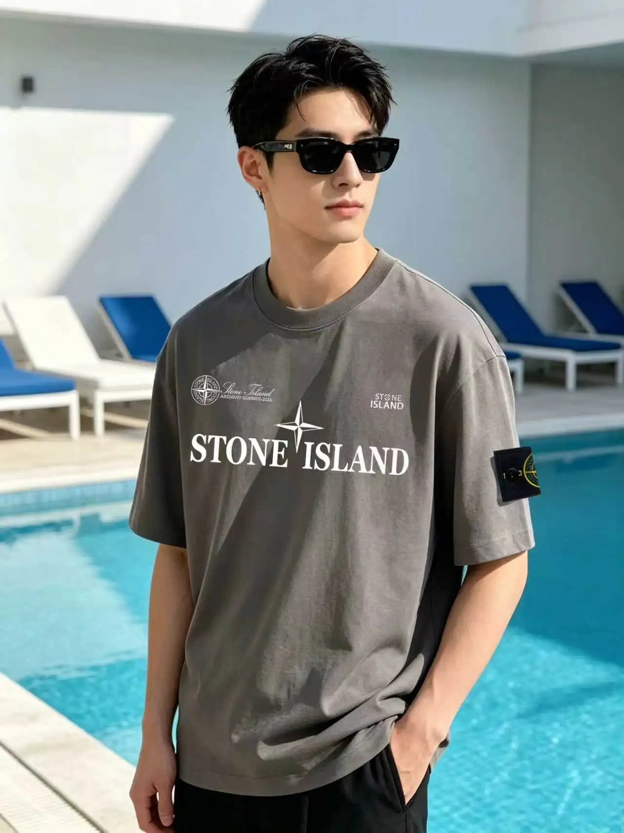 Logo Print Cotton Jersey T-Shirt D14020121 — view 6